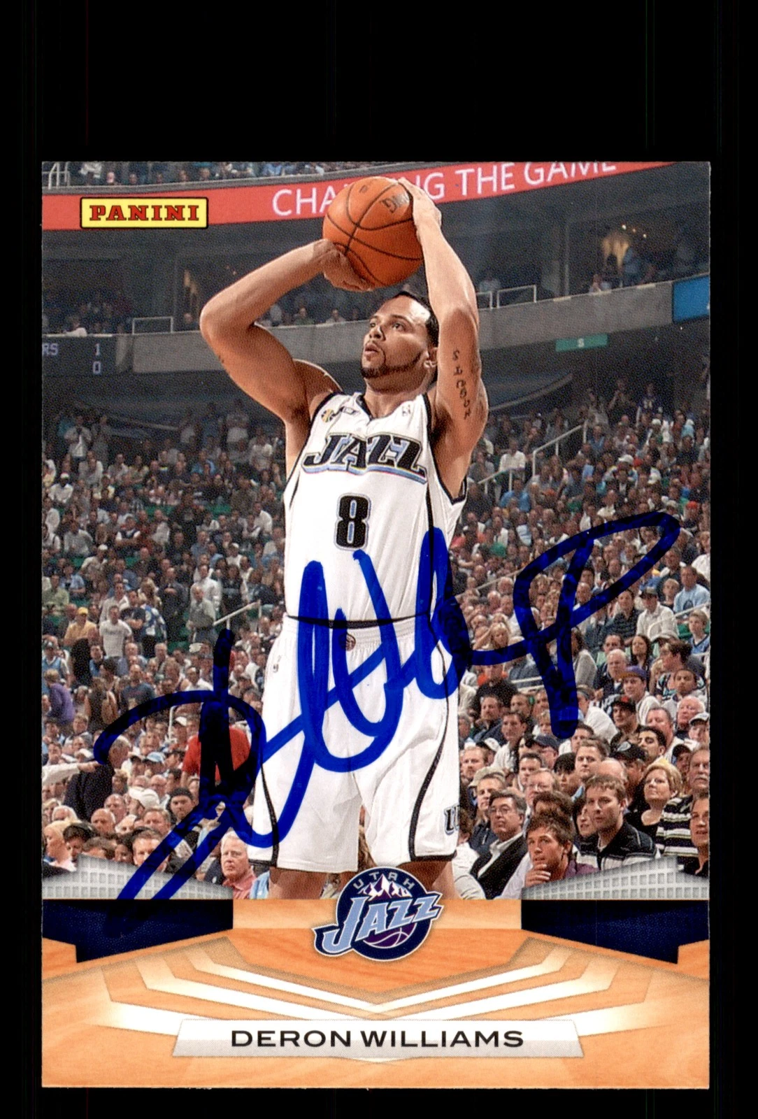 Signed Basketball Card Auto Deron Williams 2009-10 Panini #239 Utah Jazz