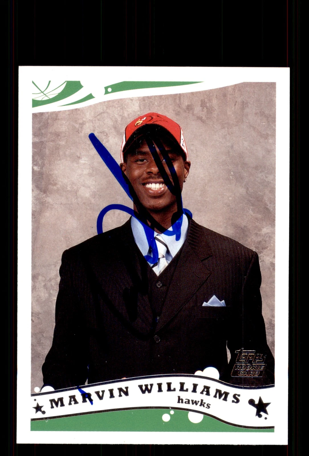Signed Basketball Card Auto Marvin Williams 2005-06 Topps #222 Atlanta Hawks