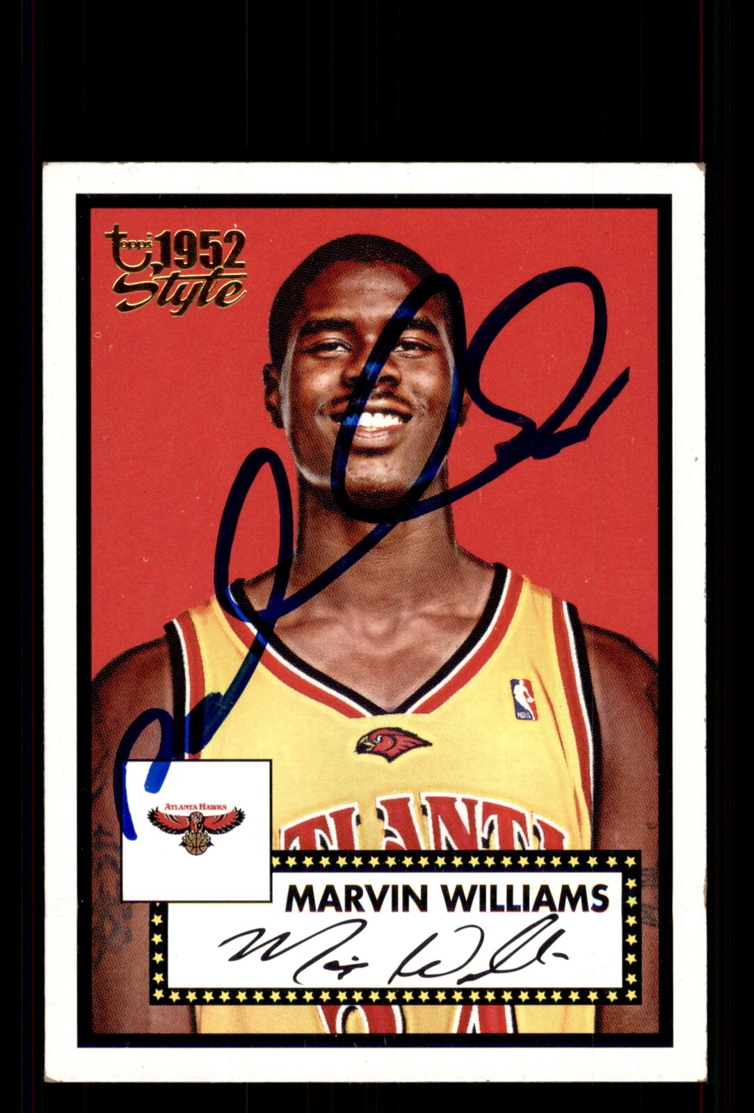 Signed Basketball Card Auto Marvin Williams 2005-06 Topps 1952 Style #139