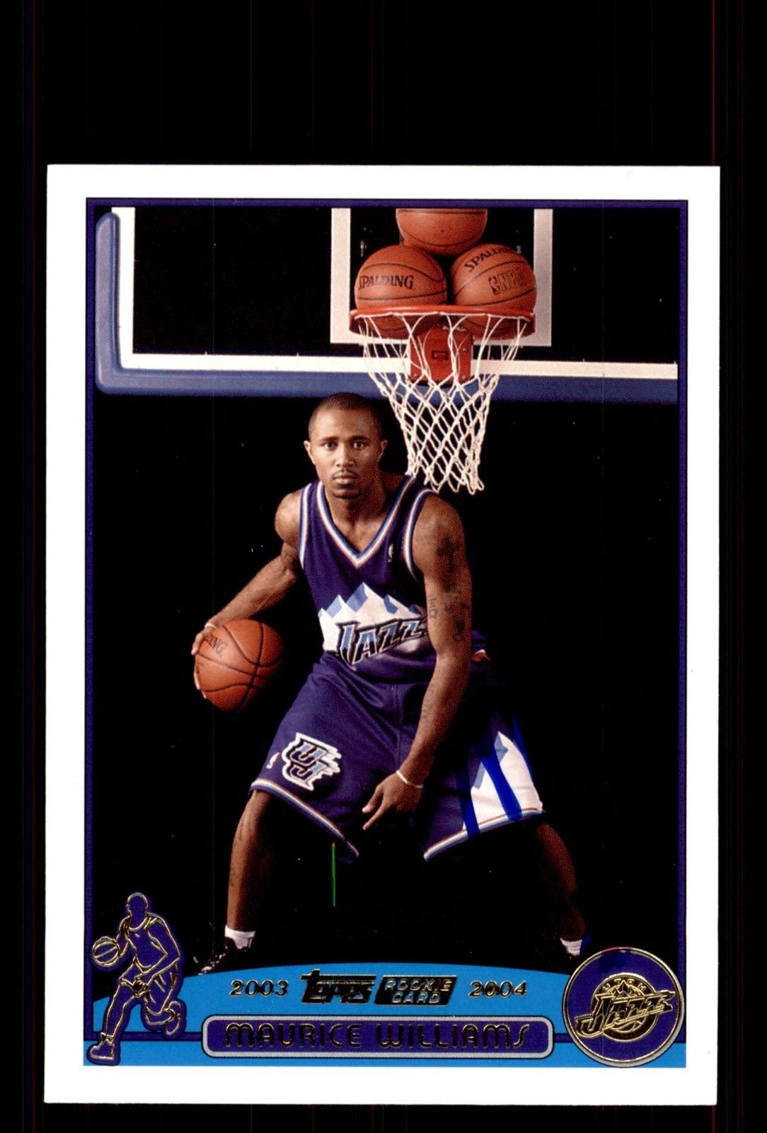 Signed Basketball Card Auto Maurice Williams 2003-04 Topps #252 Utah Jazz