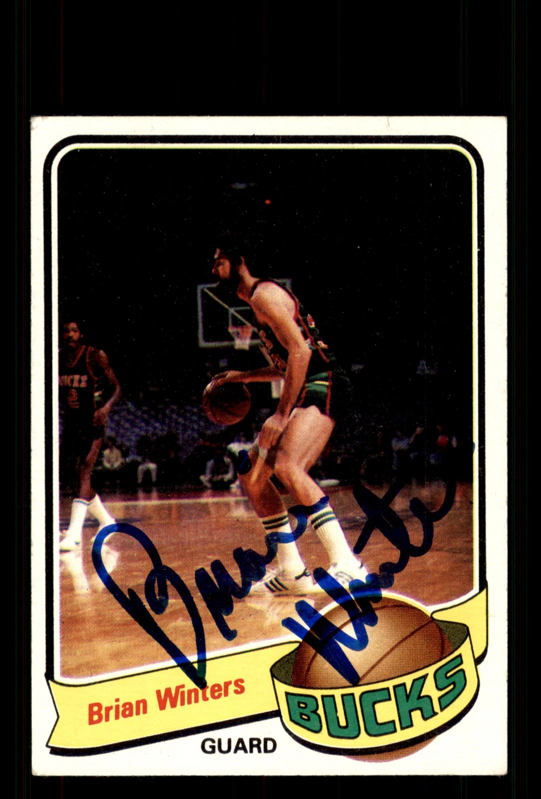 Signed Basketball Card Auto Brian Winters 1979-80 Topps #21 Milwaukee Bucks