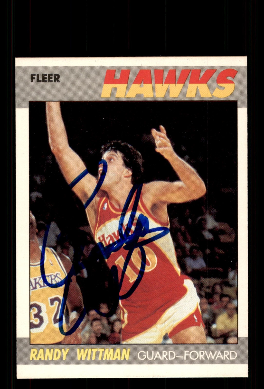 Signed Basketball Card Auto Randy Wittman 1987-88 Fleer #126 Atlanta Hawks