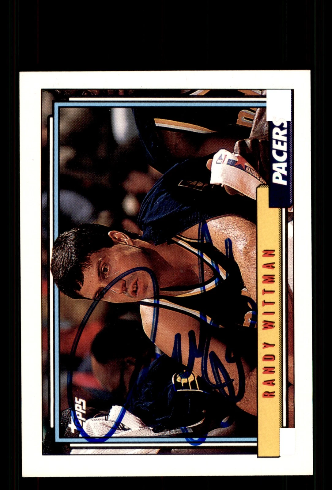 Signed Basketball Card Auto Randy Wittman 1992-93 Topps #56 Indiana Pacers
