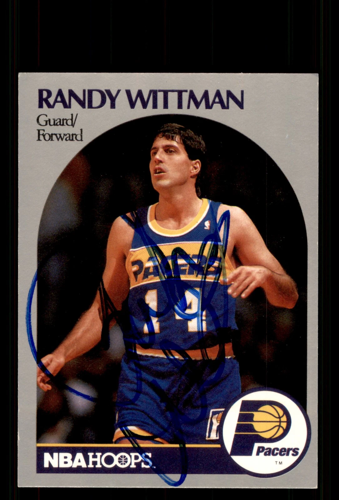 Signed Basketball Card Auto Randy Wittman 1990-91 Hoops #141 Indiana Pacers