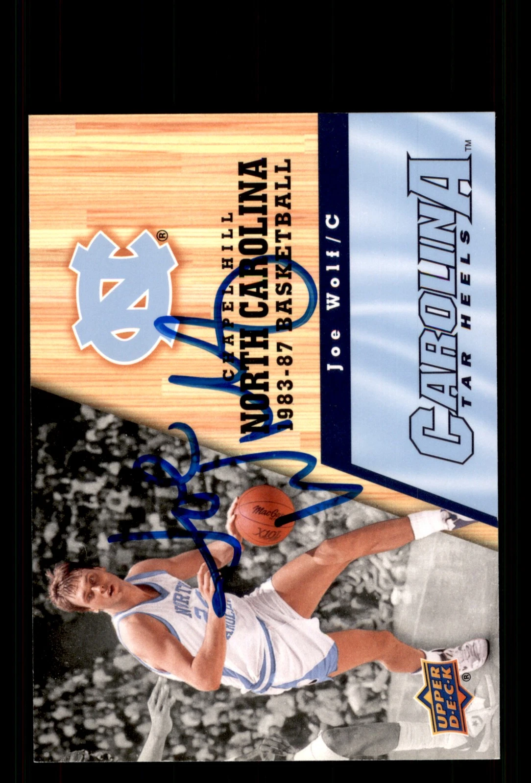 Signed Basketball Card Auto Joe Wolf 2010-11 Upper Deck North Carolina Tar Heels