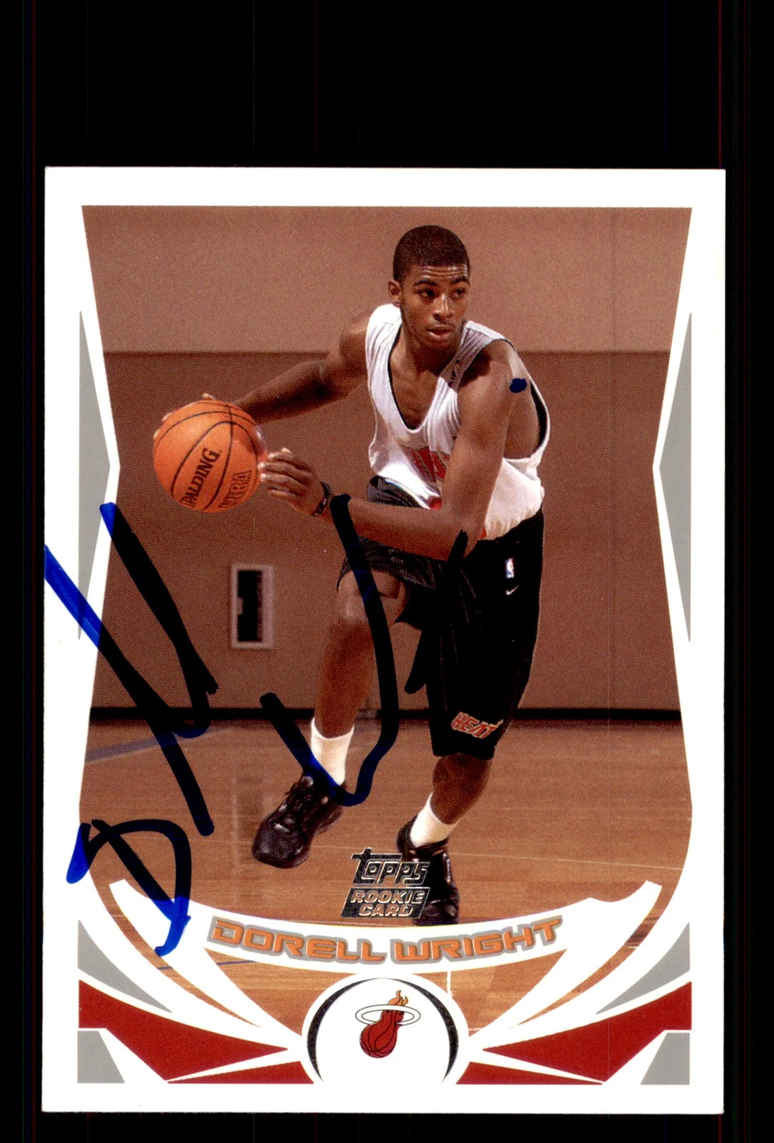 Signed Basketball Card Auto Dorell Wright 2004-05 Topps #239 Miami Heat