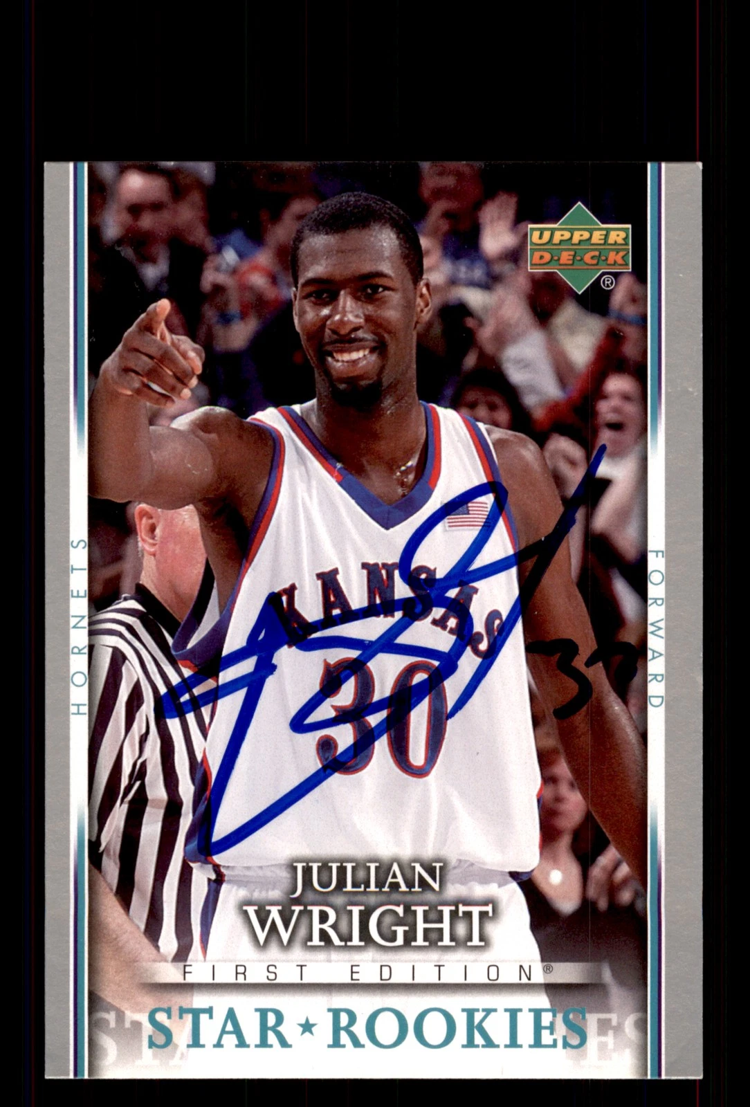 Signed Basketball Card Auto Julian Wright 2007-08 Upper Deck First Edition #213