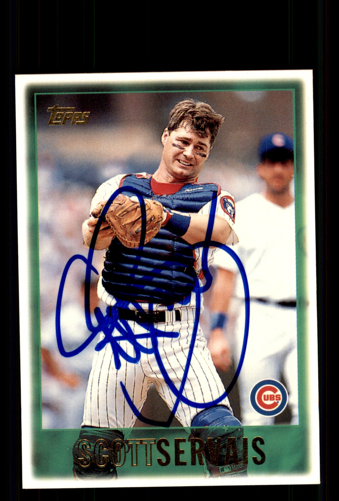 Signed Baseball Card Auto Scott Servais 1997 Topps #284 Chicago Cubs