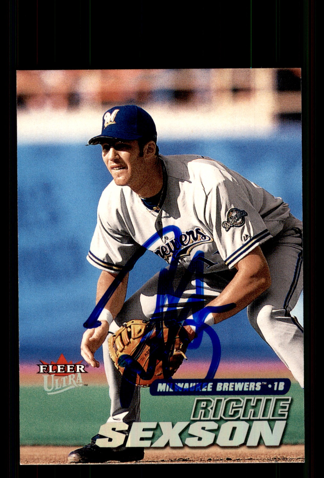 Signed Baseball Card Auto Richie Sexson 2001 Ultra #26 Milwaukee Brewers