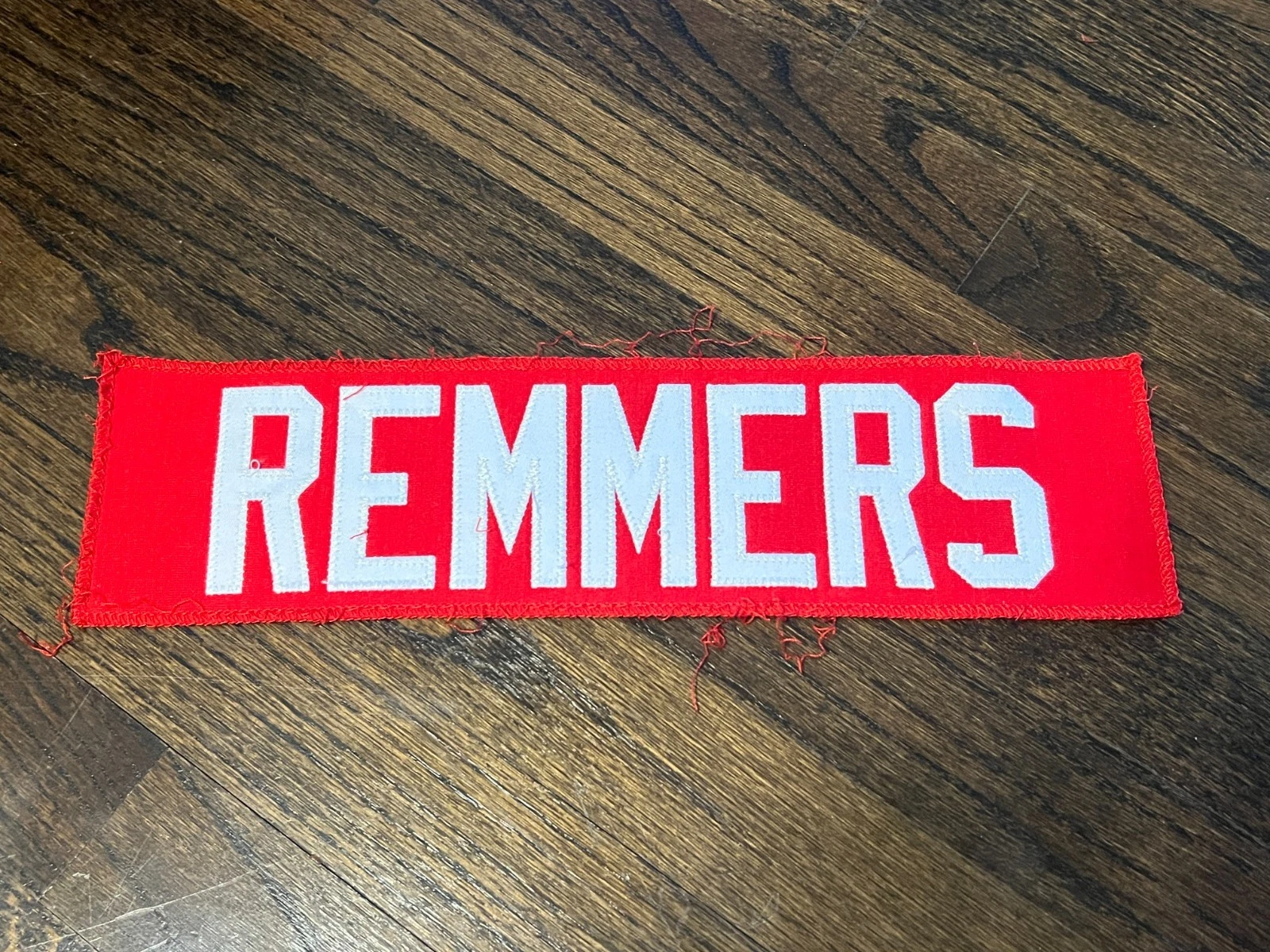 KANSAS CITY CHIEFS GAME USED ? ISSUED FOOTBALL JERSEY NAMEPLATE MIKE REMMERS