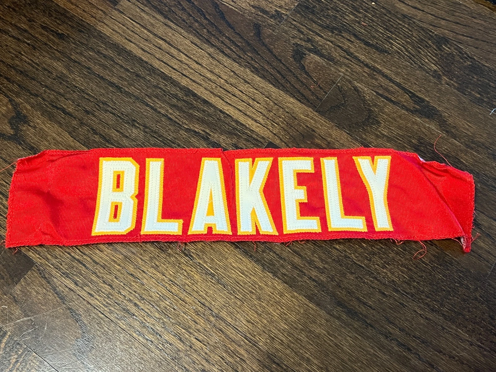 KANSAS CITY CHIEFS GAME USED ? ISSUED JERSEY NAMEPLATE DWAYNE BLAKELY MIZZOU