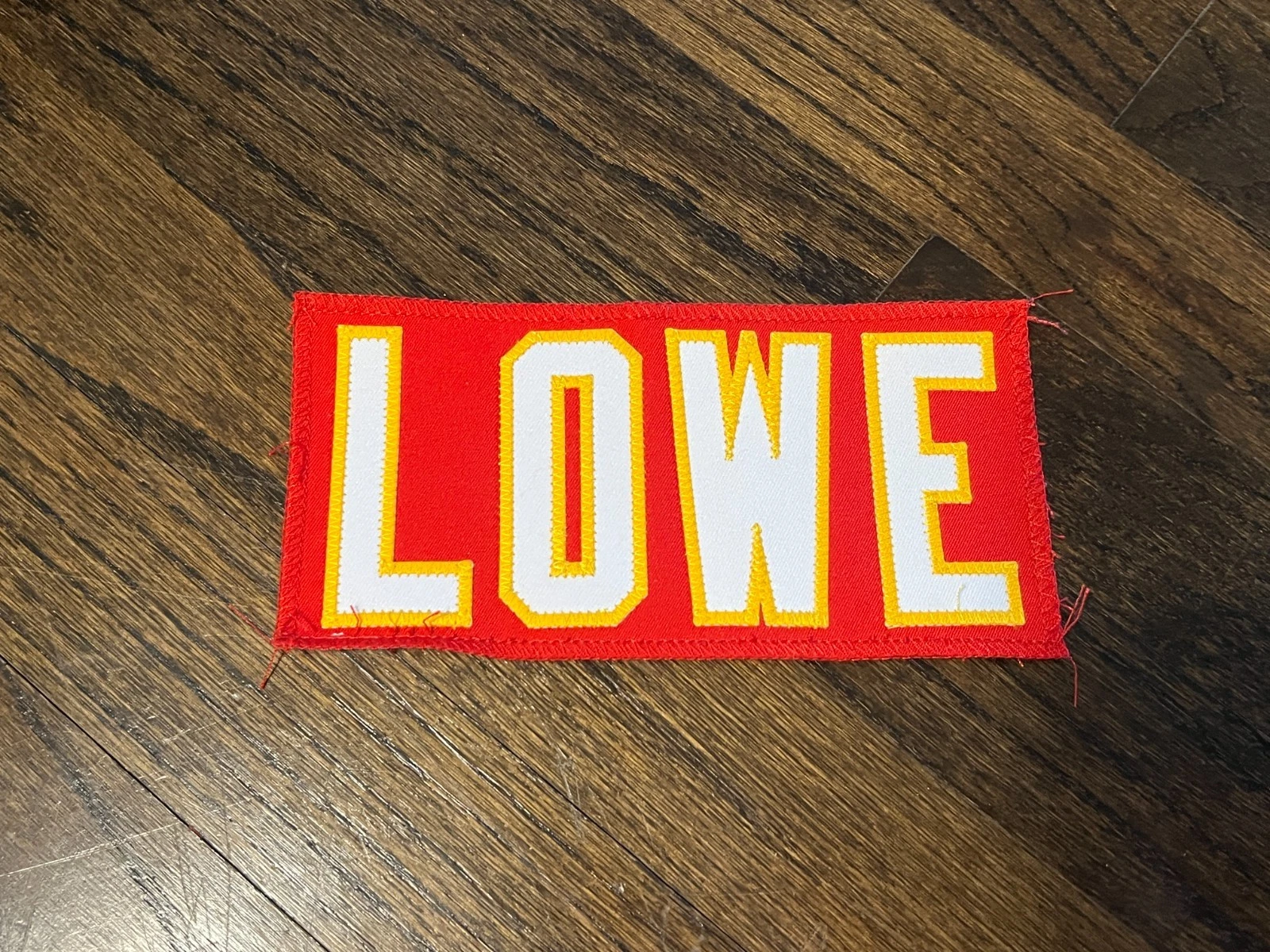 KANSAS CITY CHIEFS GAME USED ? ISSUED JERSEY NAMEPLATE DURON LOWE LIBERTY