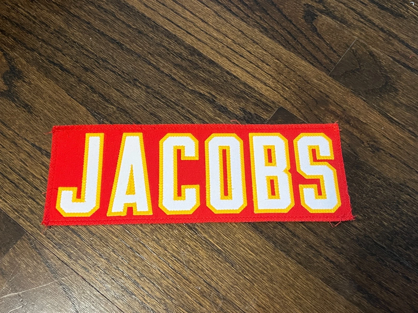 KANSAS CITY CHIEFS GAME USED ? ISSUED JERSEY NAMEPLATE CURTIS JACOBS PENN STATE