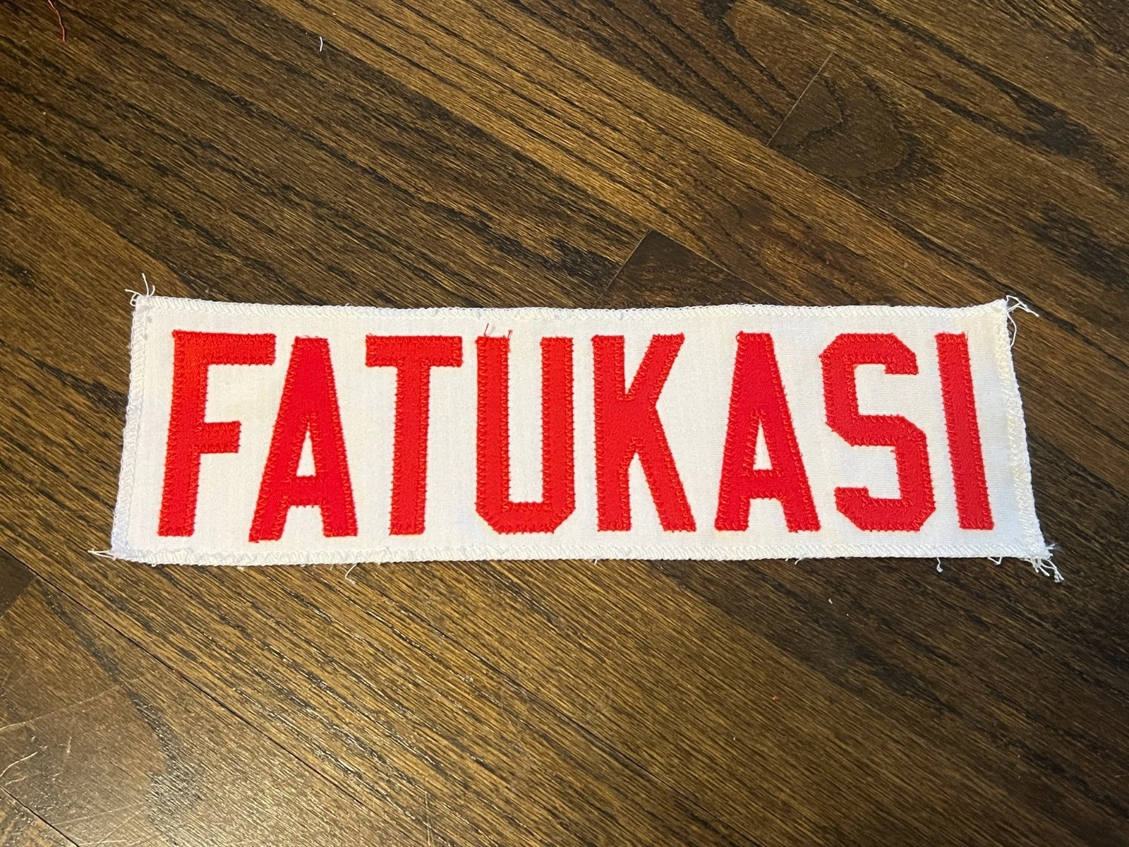 KANSAS CITY CHIEFS GAME USED ? ISSUED JERSEY NAMEPLATE OLAKUNLE FATUKASI RUTGERS