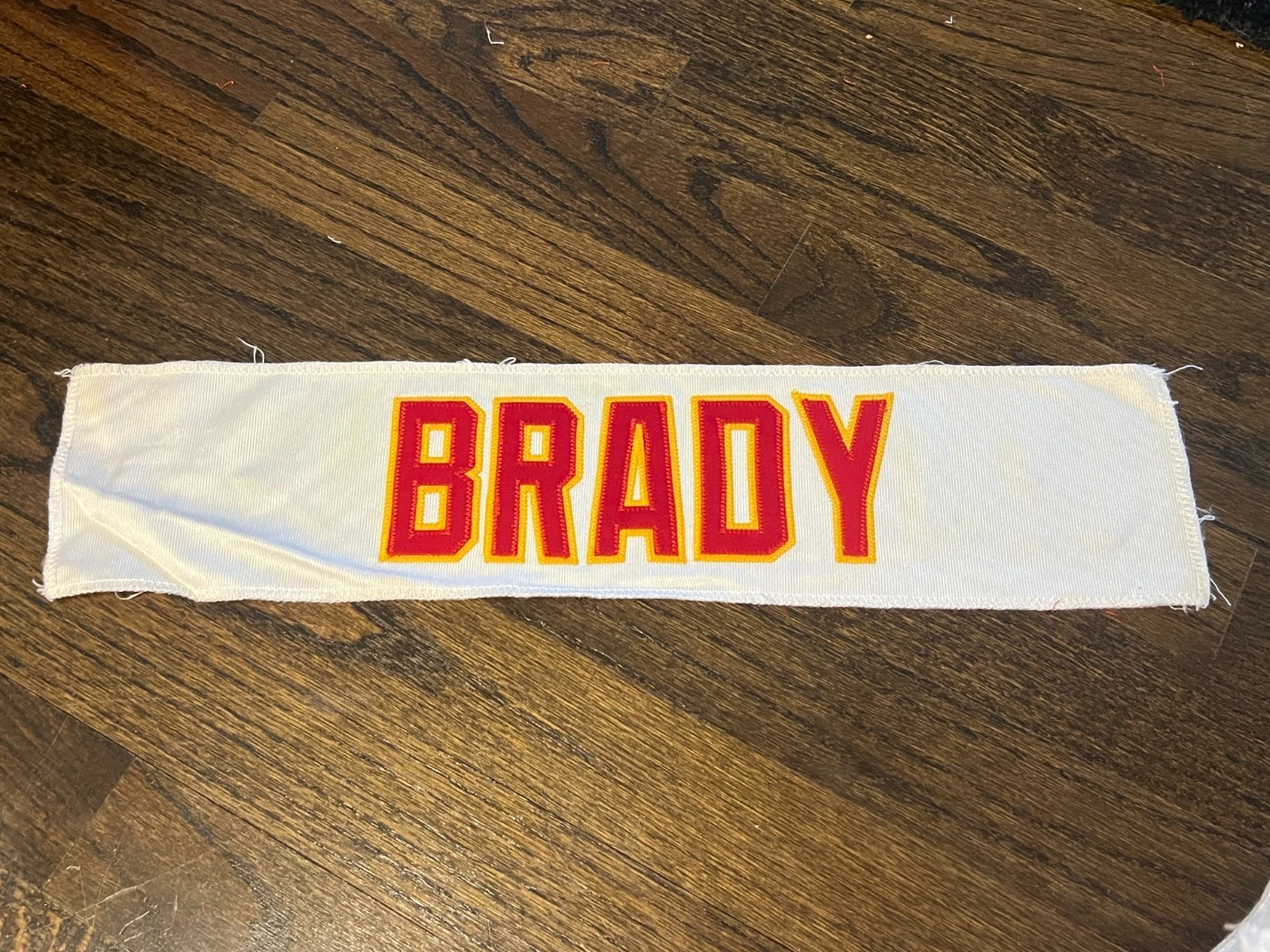 KANSAS CITY CHIEFS GAME USED ? ISSUED JERSEY NAMEPLATE FOOTBALL NFL BRADY
