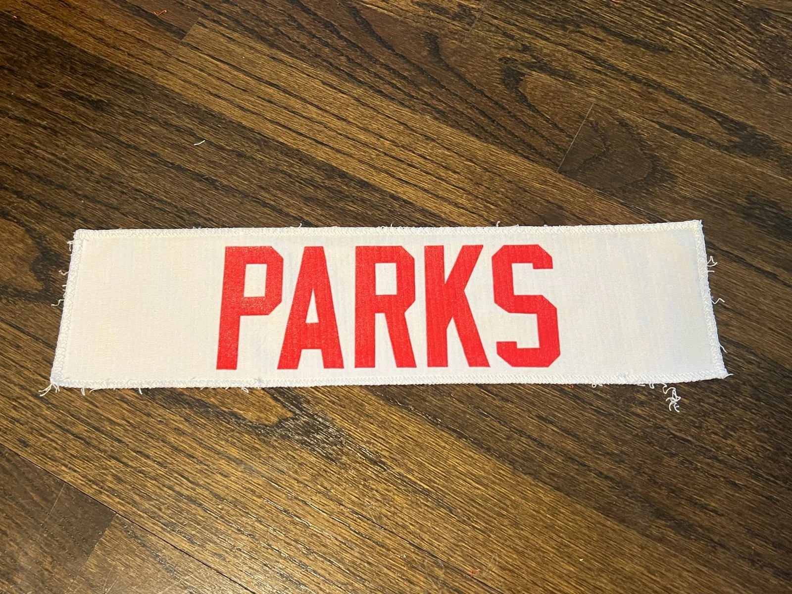 KANSAS CITY CHIEFS GAME USED ? ISSUED JERSEY NAMEPLATE FOOTBALL NFL WILL PARKS