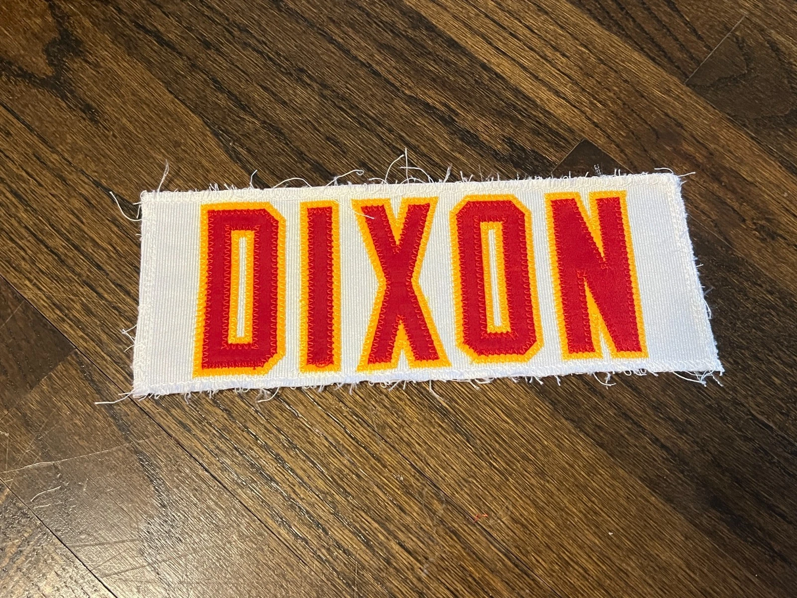 KANSAS CITY CHIEFS GAME USED ? ISSUED JERSEY NAMEPLATE NFL FOOTBALL DIXON