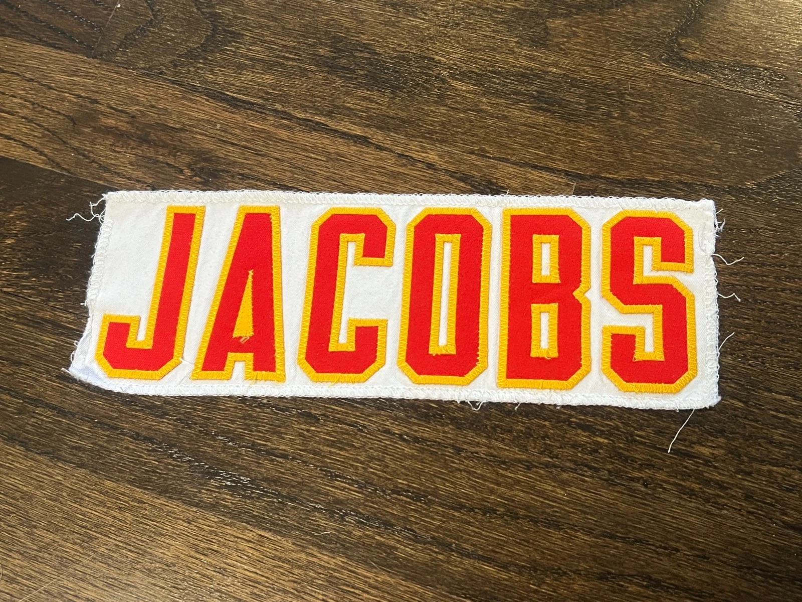 KANSAS CITY CHIEFS GAME USED ? ISSUED JERSEY NAMEPLATE NFL CURTIS JACOBS PENN ST