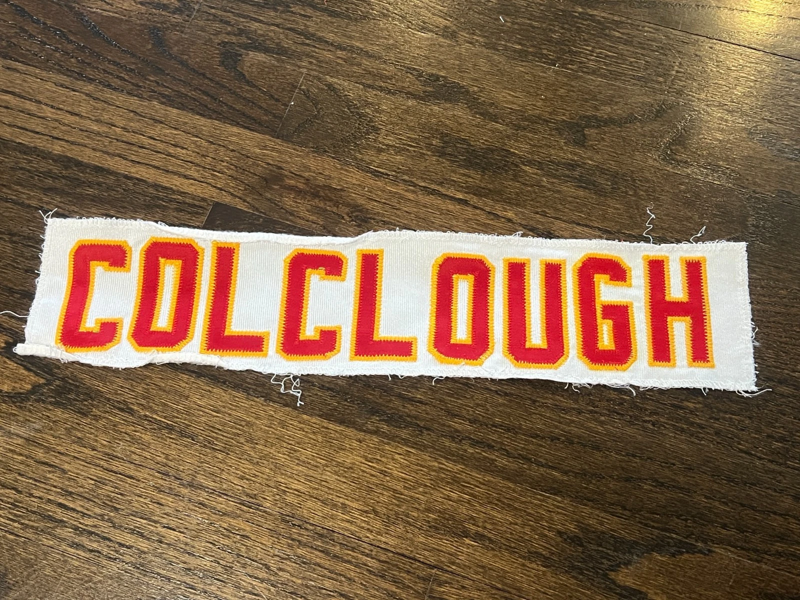 KANSAS CITY CHIEFS GAME USED ? ISSUED JERSEY NAMEPLATE NFL RICARDO COLCLOUGH