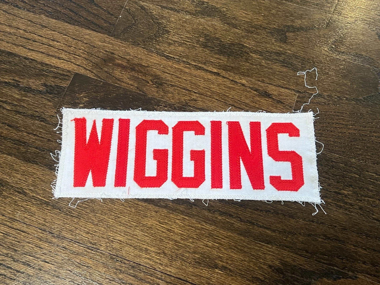 KANSAS CITY CHIEFS GAME USED ? ISSUED JERSEY NAMEPLATE NFL JAMES WIGGINS CIN