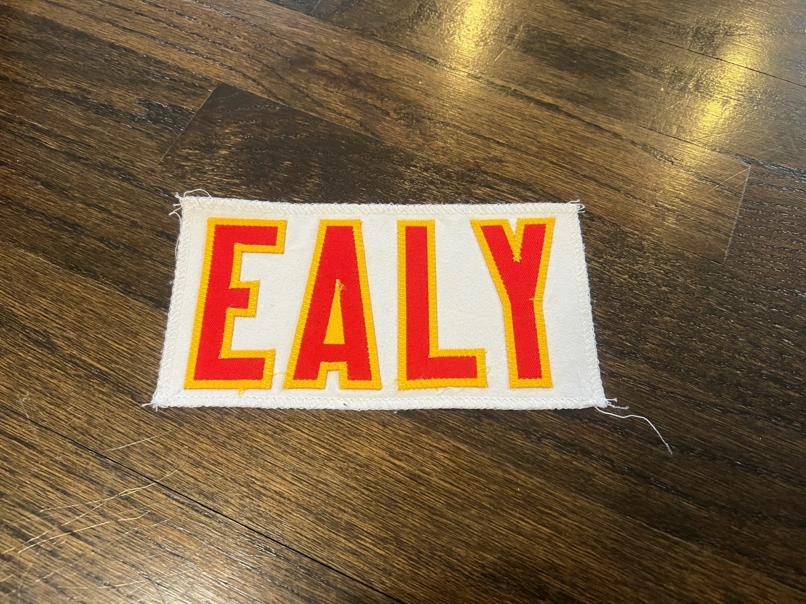 KANSAS CITY CHIEFS GAME USED ? ISSUED JERSEY NAMEPLATE NFL JERRION EALY OLE MISS