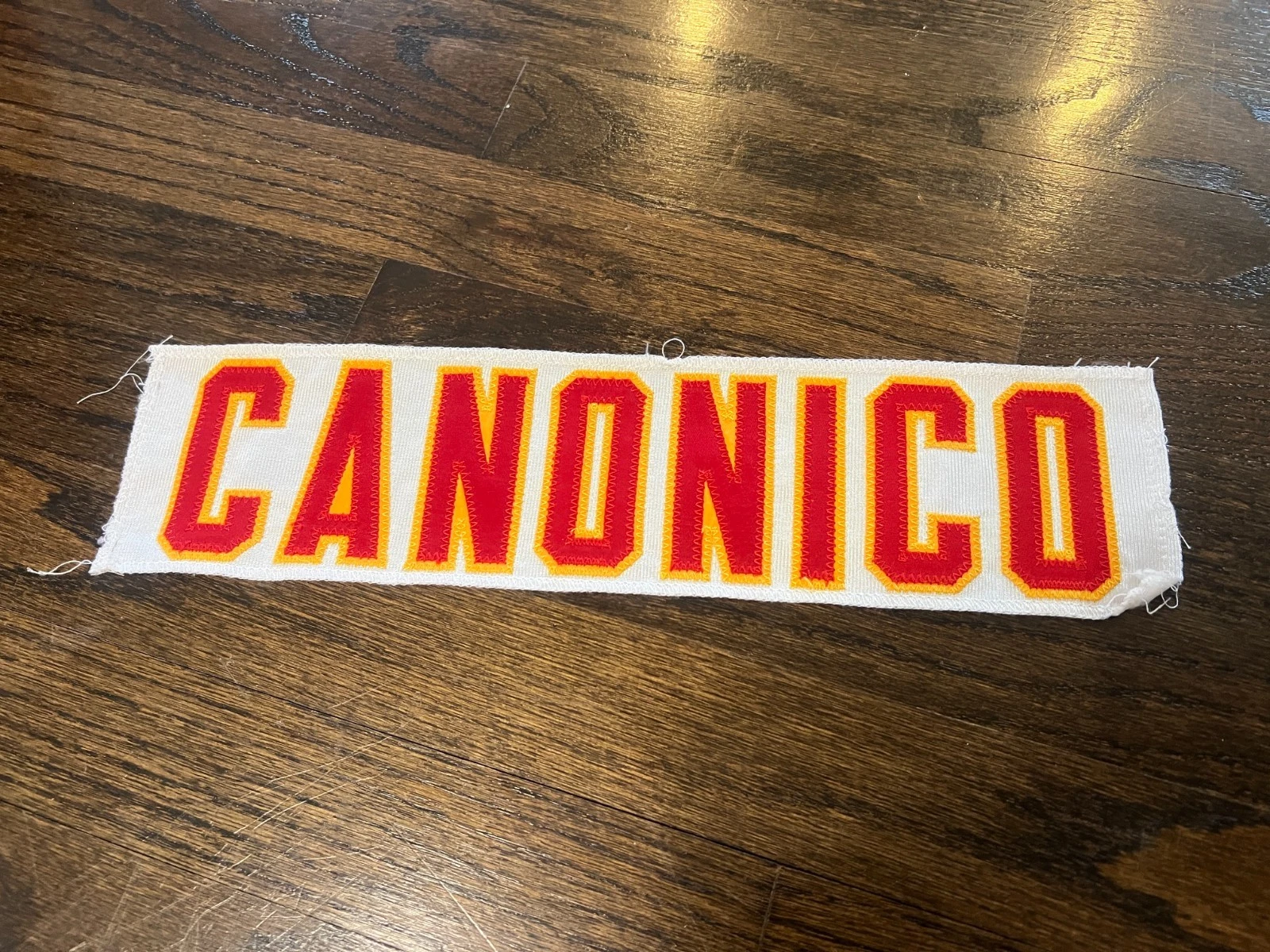 KANSAS CITY CHIEFS GAME USED ? ISSUED JERSEY NAMEPLATE NFL EDDIE CANONICO