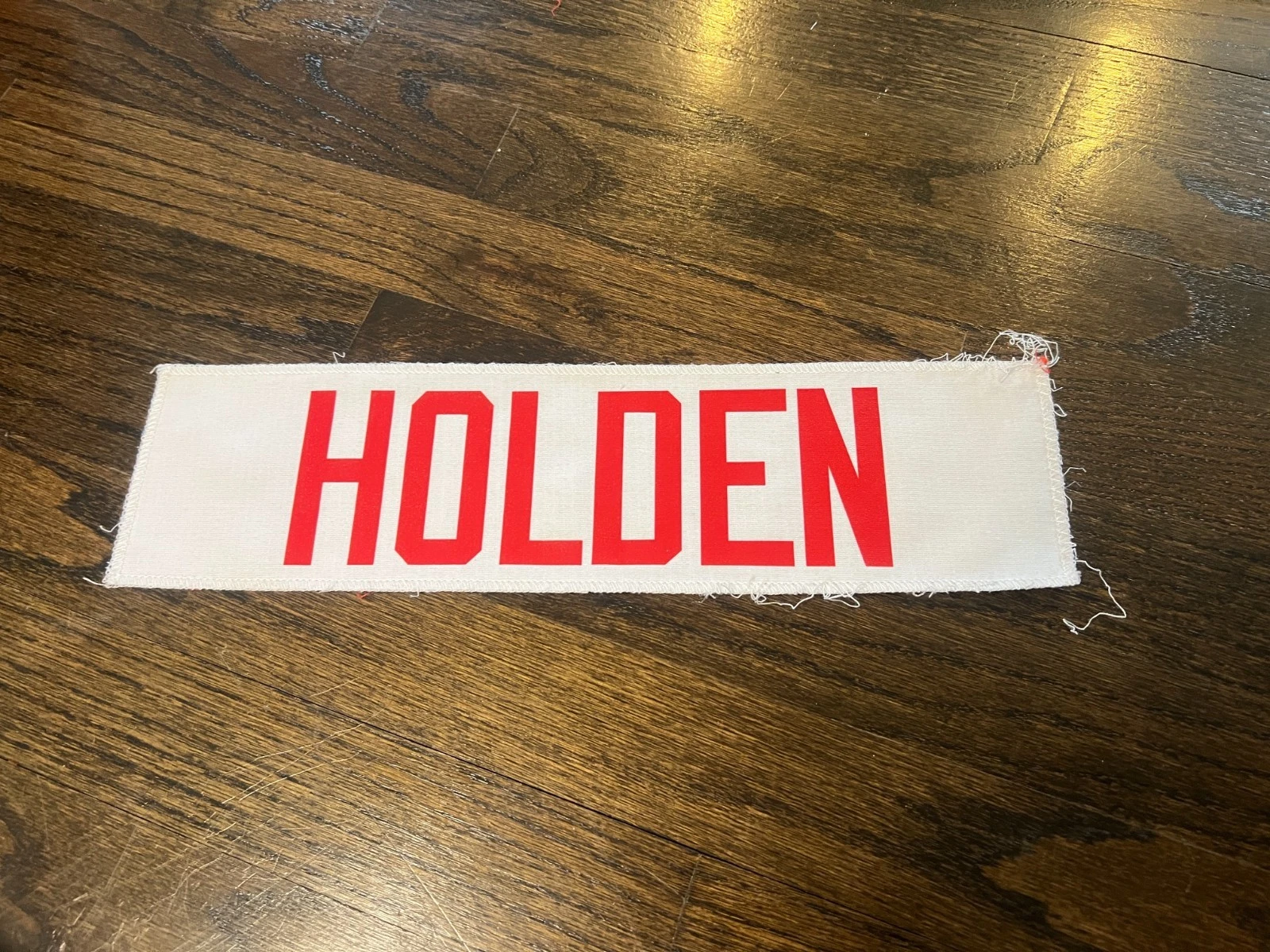 KANSAS CITY CHIEFS GAME USED ? ISSUED JERSEY NAMEPLATE NFL CALEB HOLDEN