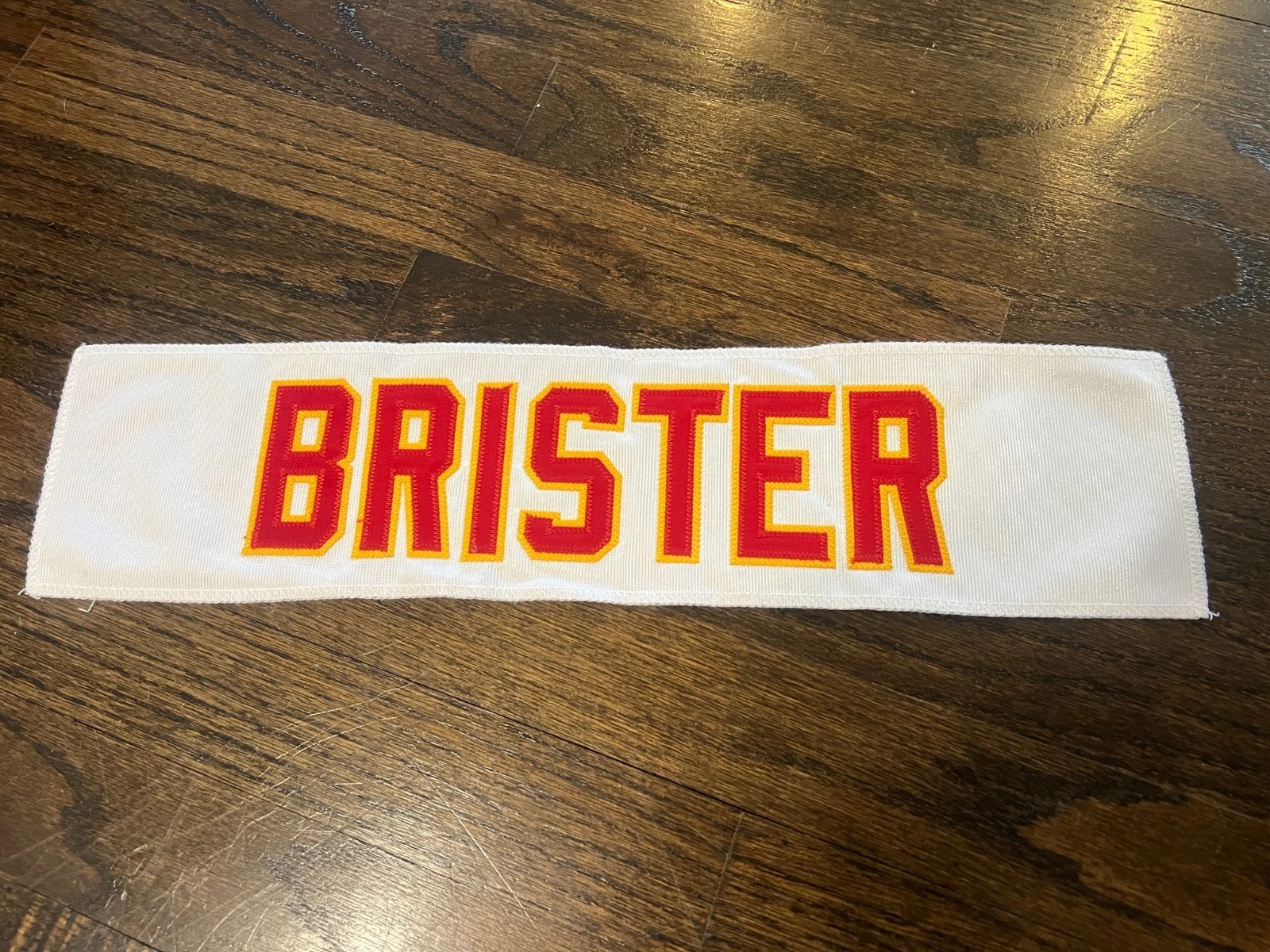 KANSAS CITY CHIEFS GAME USED ? ISSUED JERSEY NAMEPLATE NFL BUBBY BRISTER