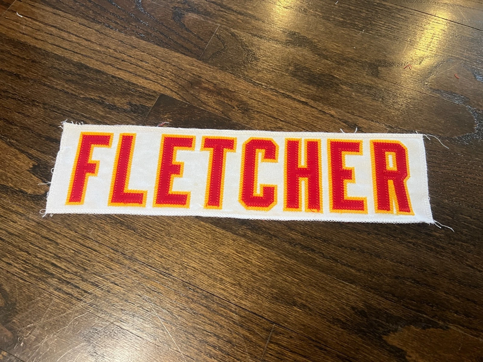 KANSAS CITY CHIEFS GAME USED ? ISSUED JERSEY NAMEPLATE NFL FOOTBALL FLETCHER
