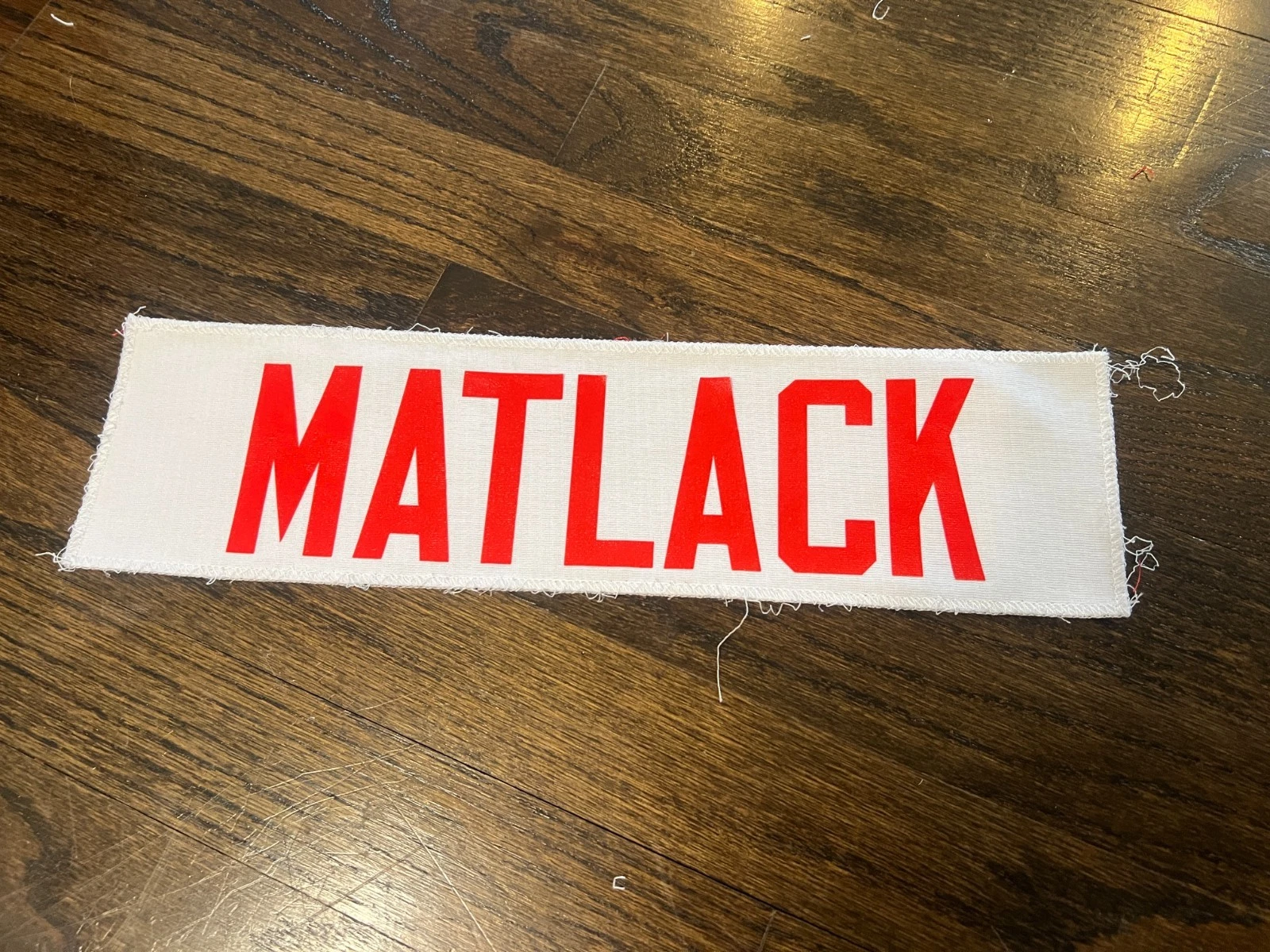 KANSAS CITY CHIEFS GAME USED ? ISSUED JERSEY NAMEPLATE NFL NATE MATLACK FOOTBALL