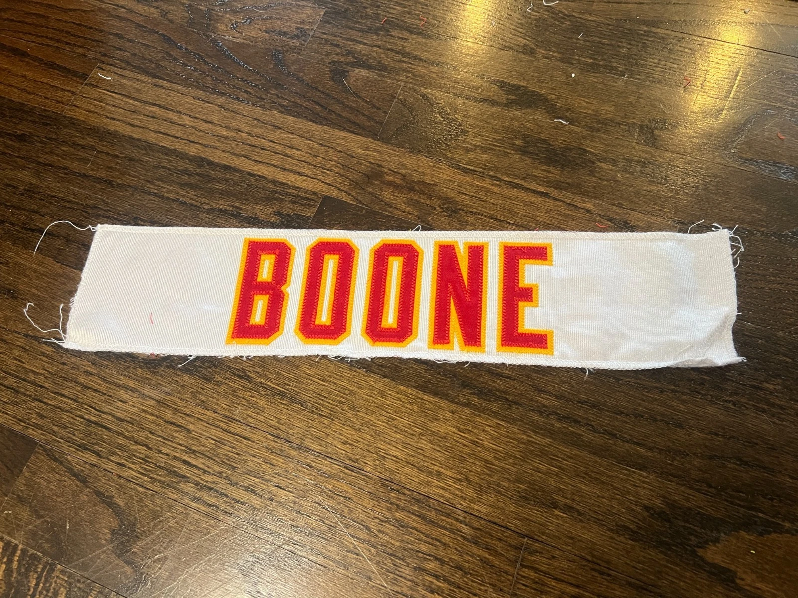 KANSAS CITY CHIEFS GAME USED ? ISSUED JERSEY NAMEPLATE NFL ALFONSO BOONE