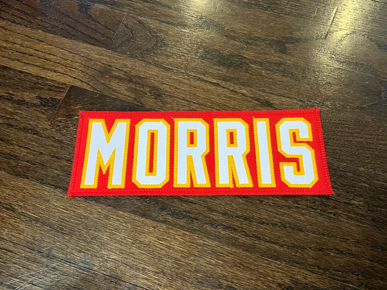 KANSAS CITY CHIEFS GAME USED ? TEAM ISSUED JERSEY NAMEPLATE FOOTBALL MORRIS