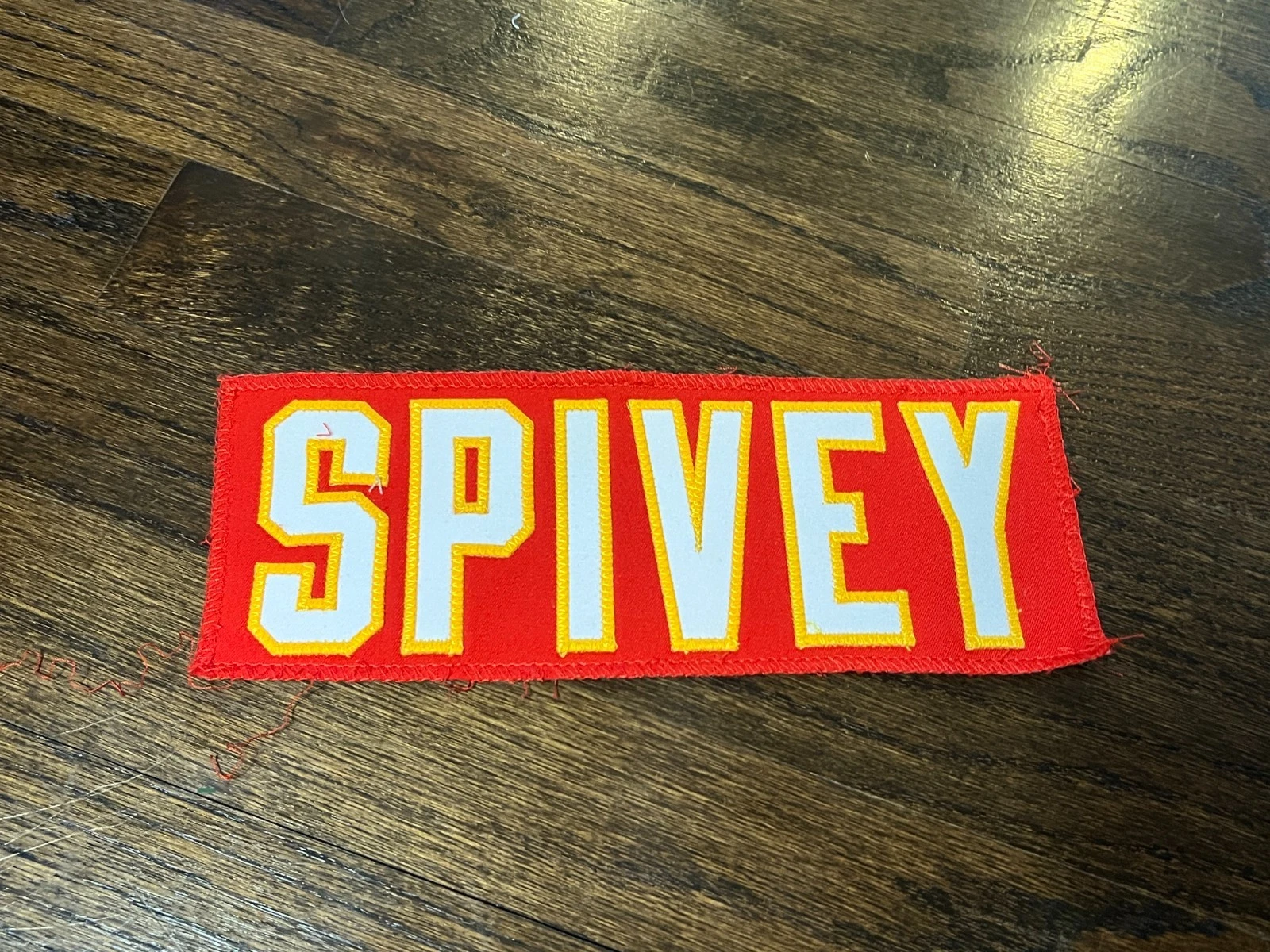 KANSAS CITY CHIEFS GAME USED ? TEAM ISSUED JERSEY NAMEPLATE GEOR'QUARIUS SPIVEY