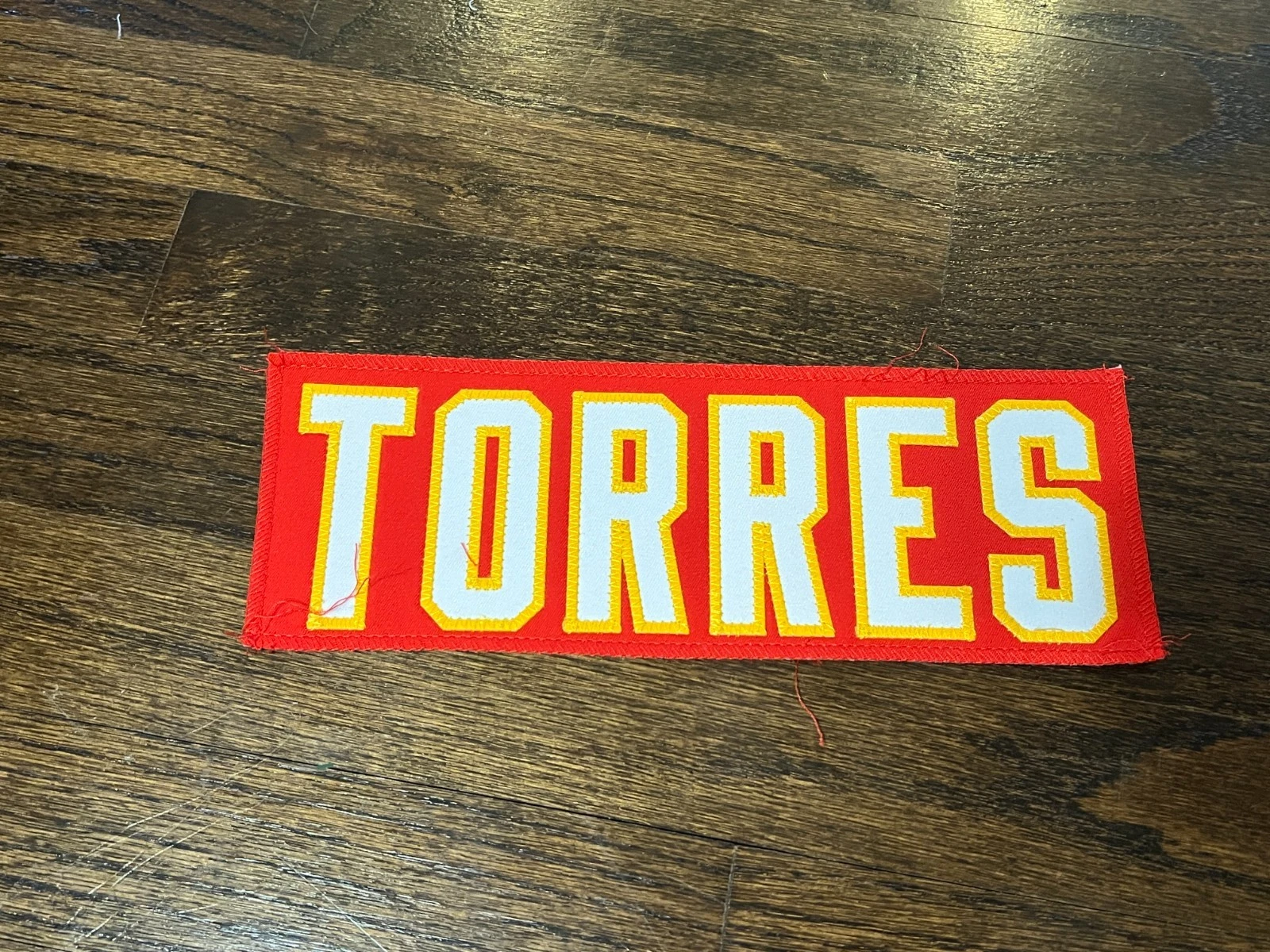 KANSAS CITY CHIEFS GAME USED ? TEAM ISSUED JERSEY NAMEPLATE FOOTBALL NICK TORRES