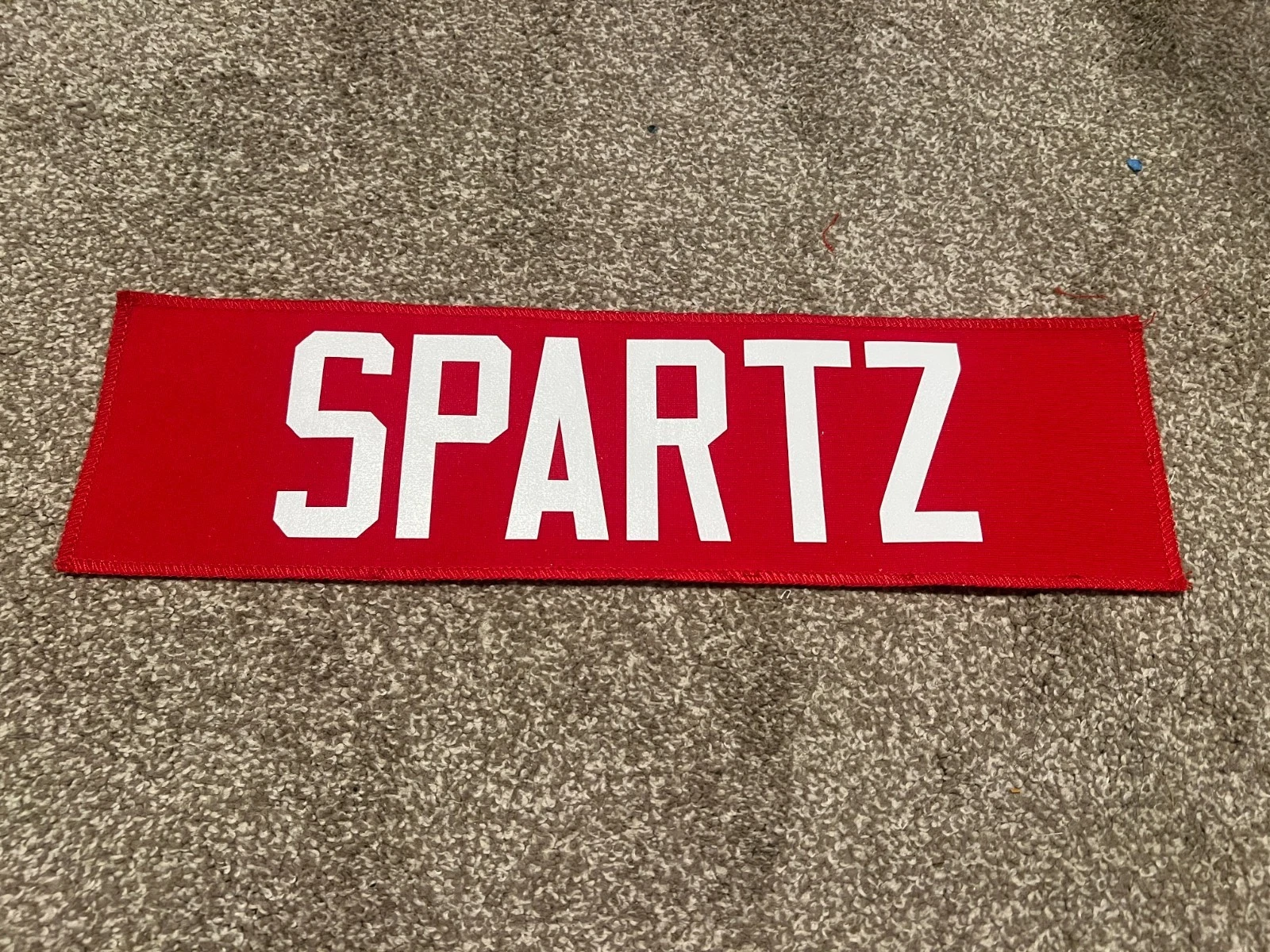 KANSAS CITY CHIEFS GAME USED ? TEAM ISSUED JERSEY NAMEPLATE FOOTBALL SPARTZ