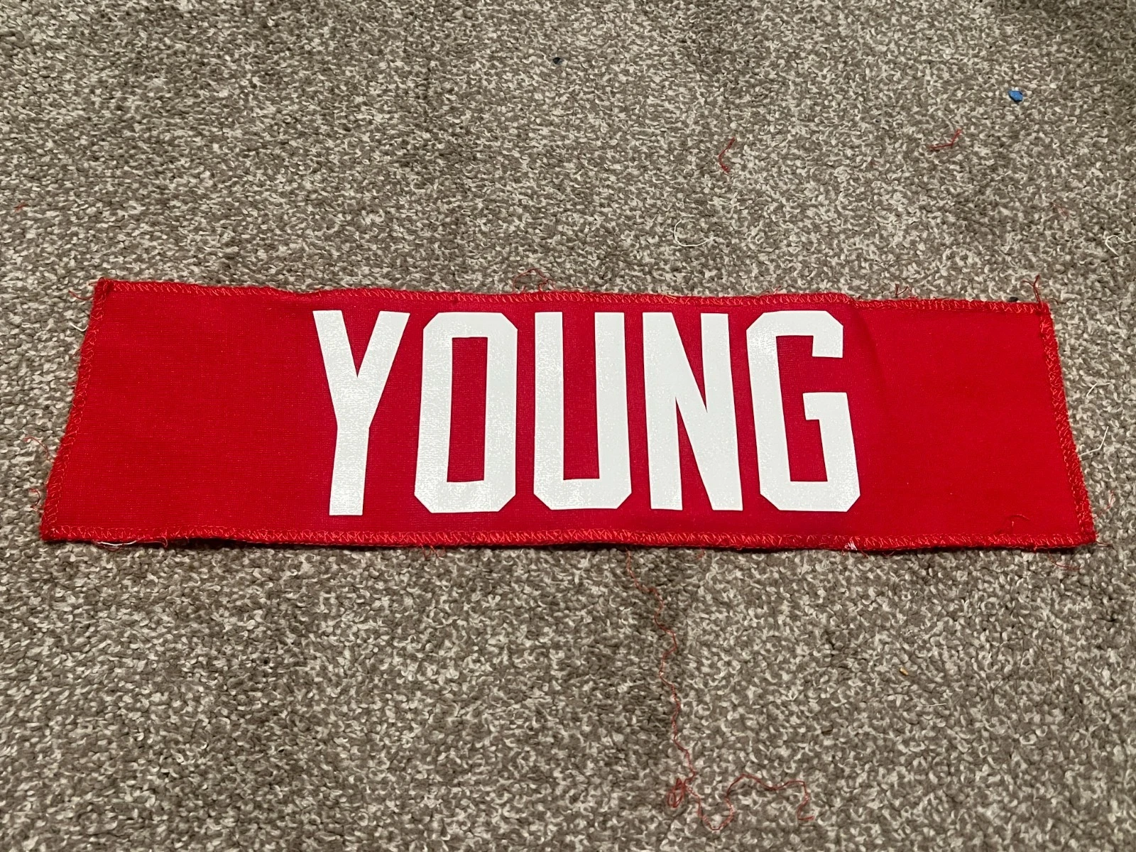 KANSAS CITY CHIEFS GAME USED ? TEAM ISSUED JERSEY NAMEPLATE ELIJAH YOUNG