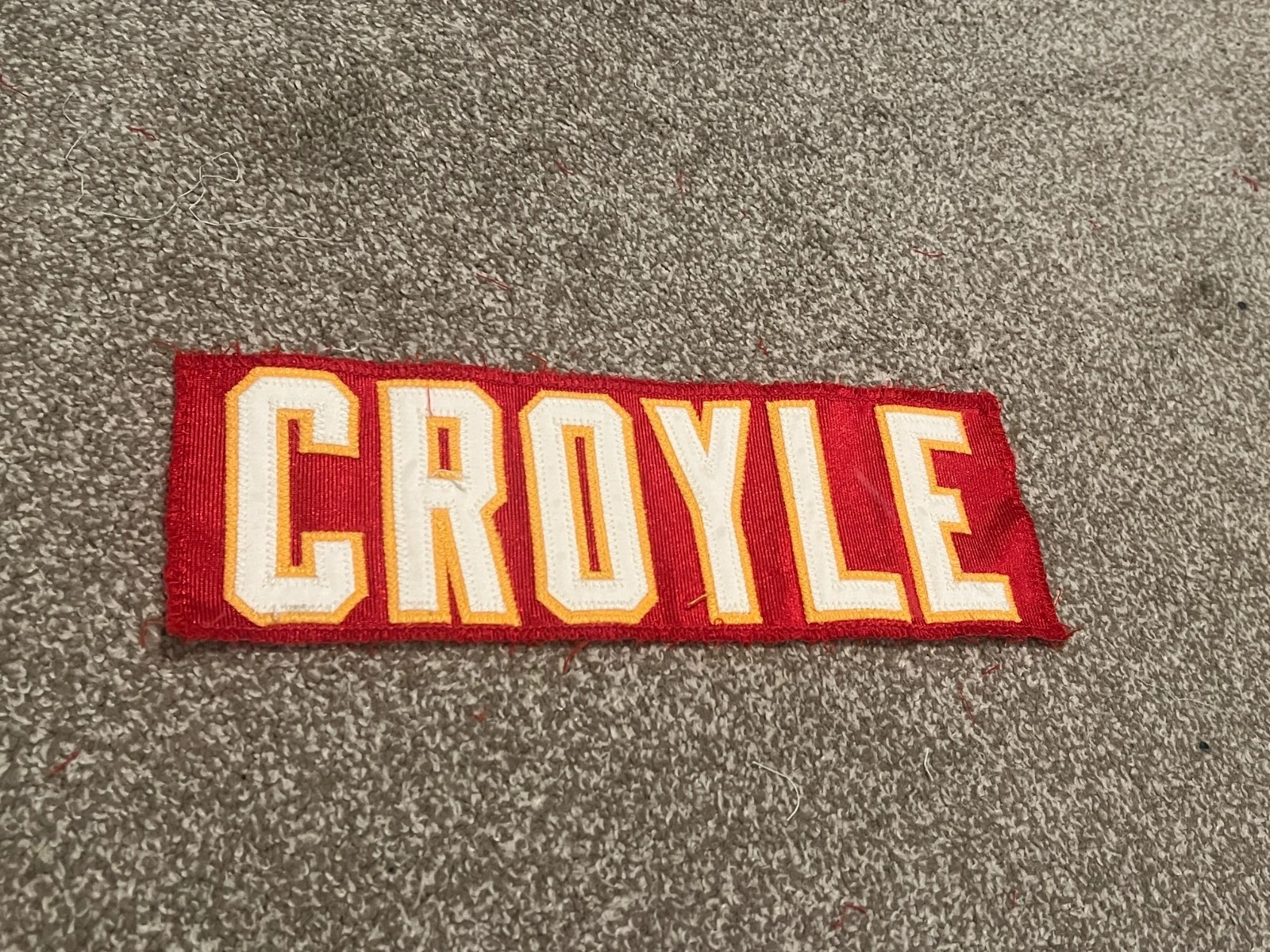 KANSAS CITY CHIEFS GAME USED ? ISSUED JERSEY NAMEPLATE BRODIE CROYLE ALABAMA