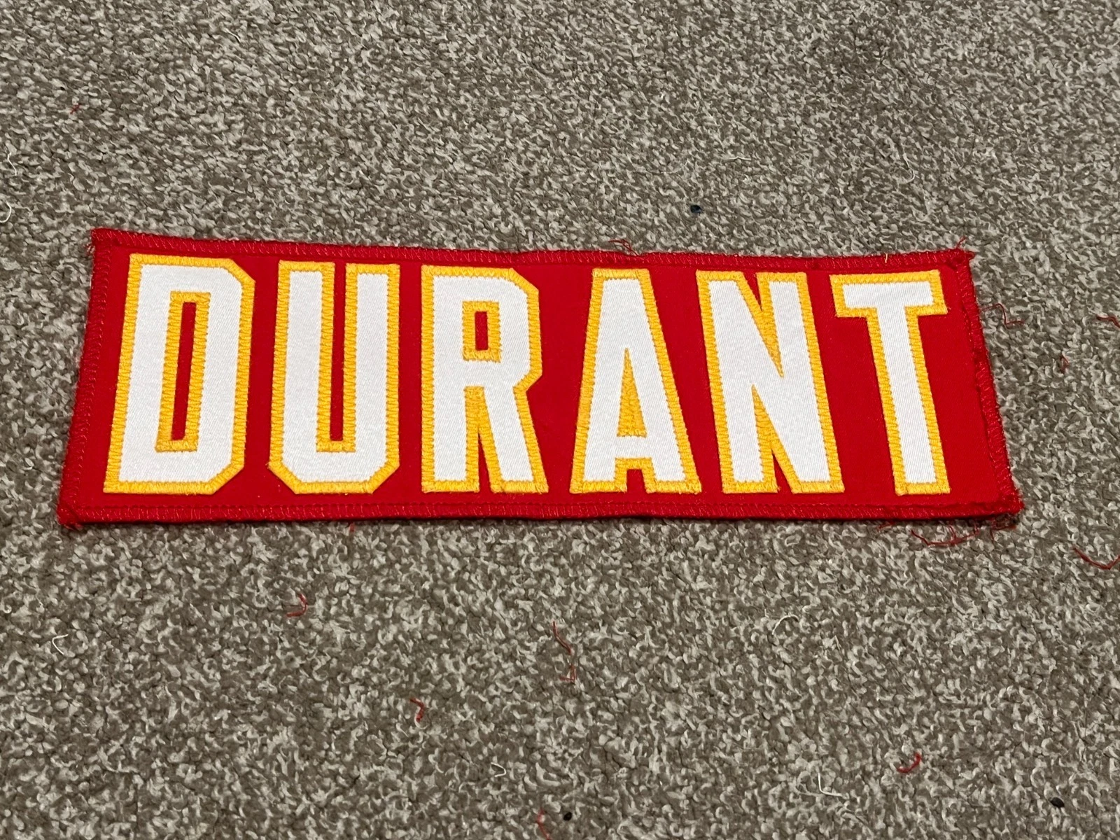 KANSAS CITY CHIEFS GAME USED ? ISSUED JERSEY NAMEPLATE FOOTBALL YASIR DURANT MU