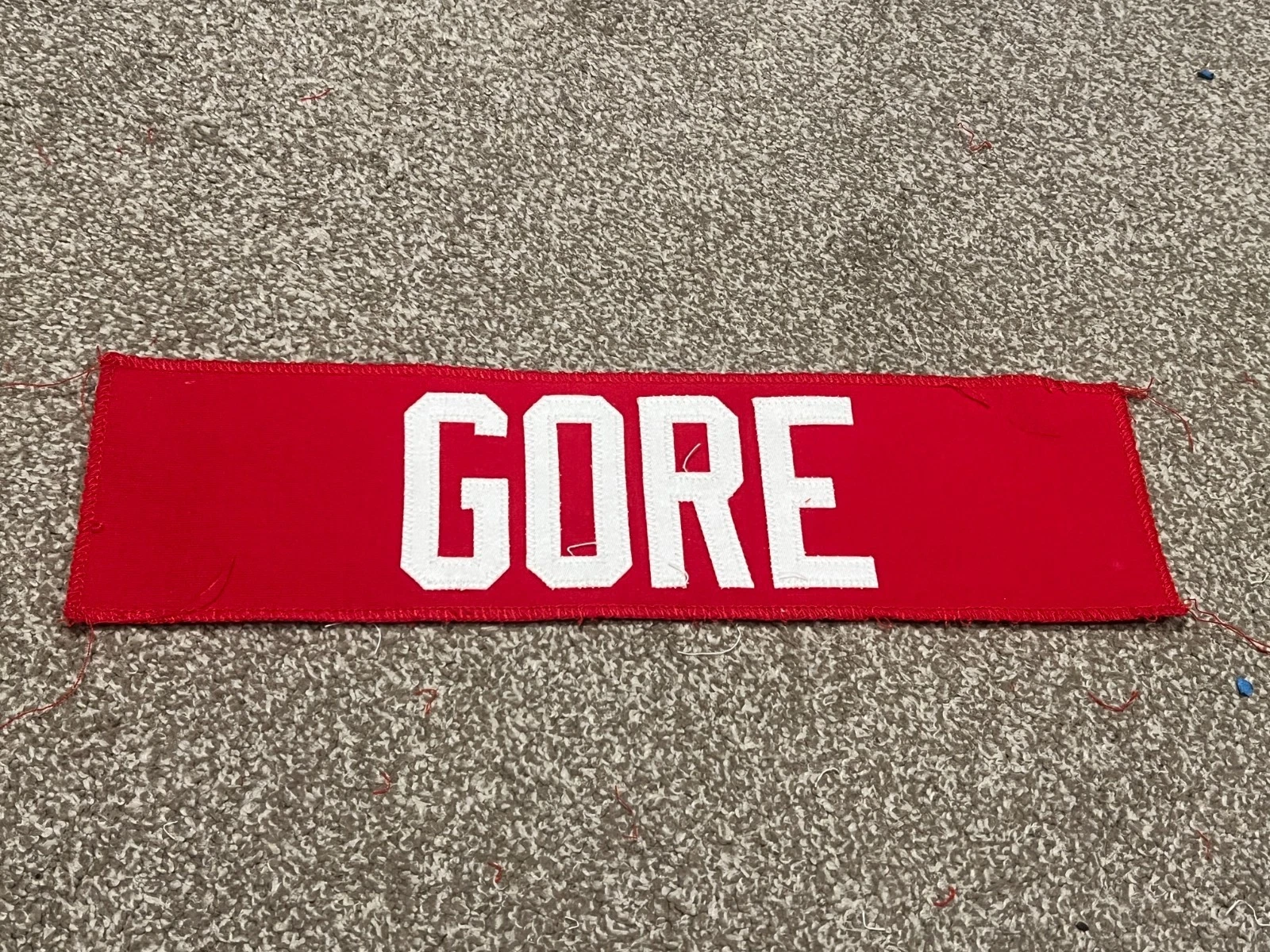 KANSAS CITY CHIEFS GAME USED ? ISSUED JERSEY NAMEPLATE FOOTBALL DERRICK GORE