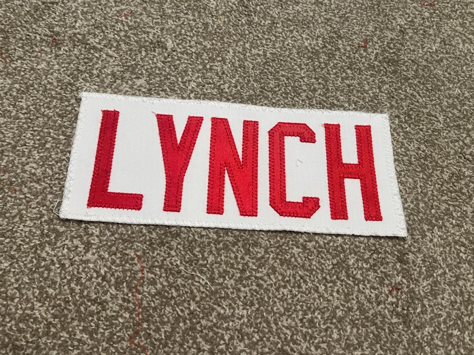 KANSAS CITY CHIEFS GAME USED ? ISSUED JERSEY NAMEPLATE NFL FOOTBALL BLAKE LYNCH