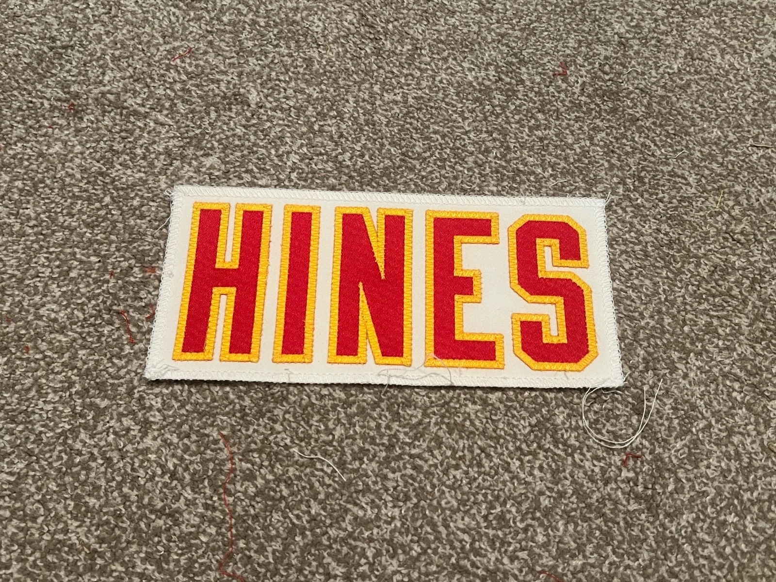 KANSAS CITY CHIEFS GAME USED ? ISSUED JERSEY NAMEPLATE NFL D'JUAN HINES HOUSTON