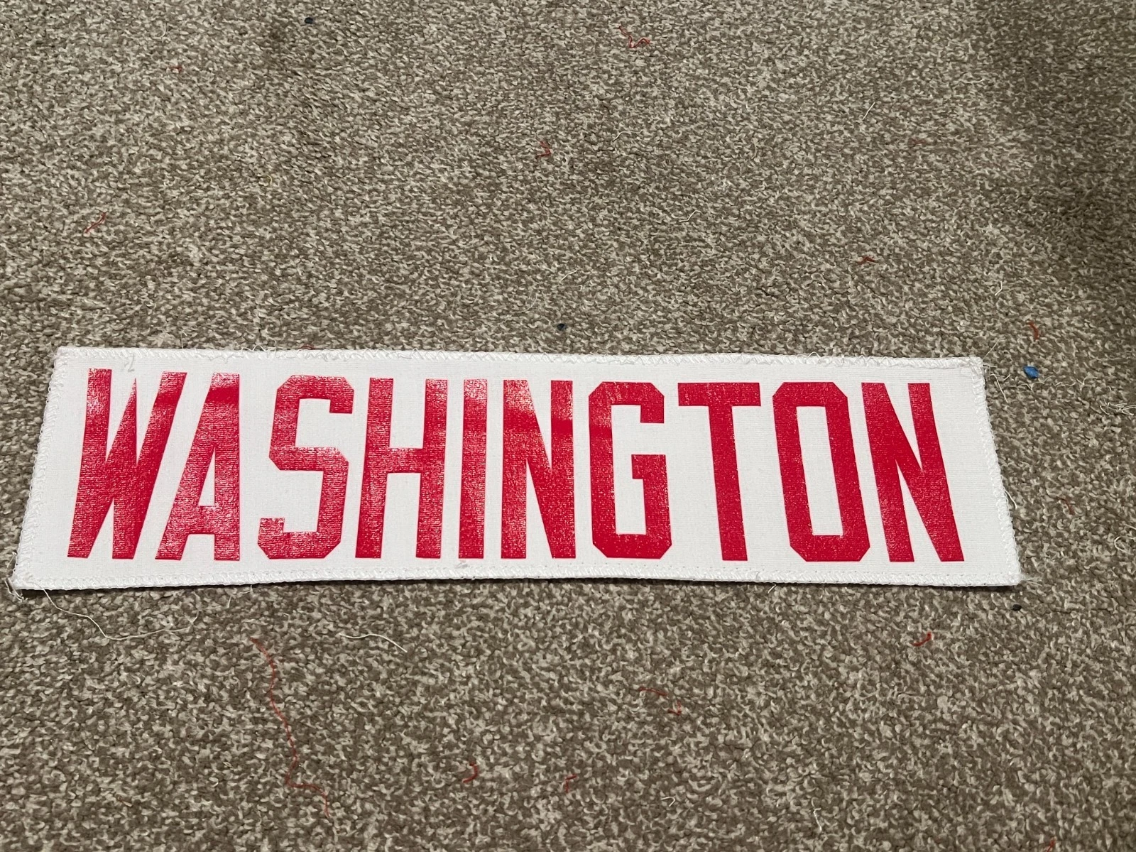 KANSAS CITY CHIEFS GAME USED ? ISSUED JERSEY NAMEPLATE NFL FOOTBALL WASHINGTON