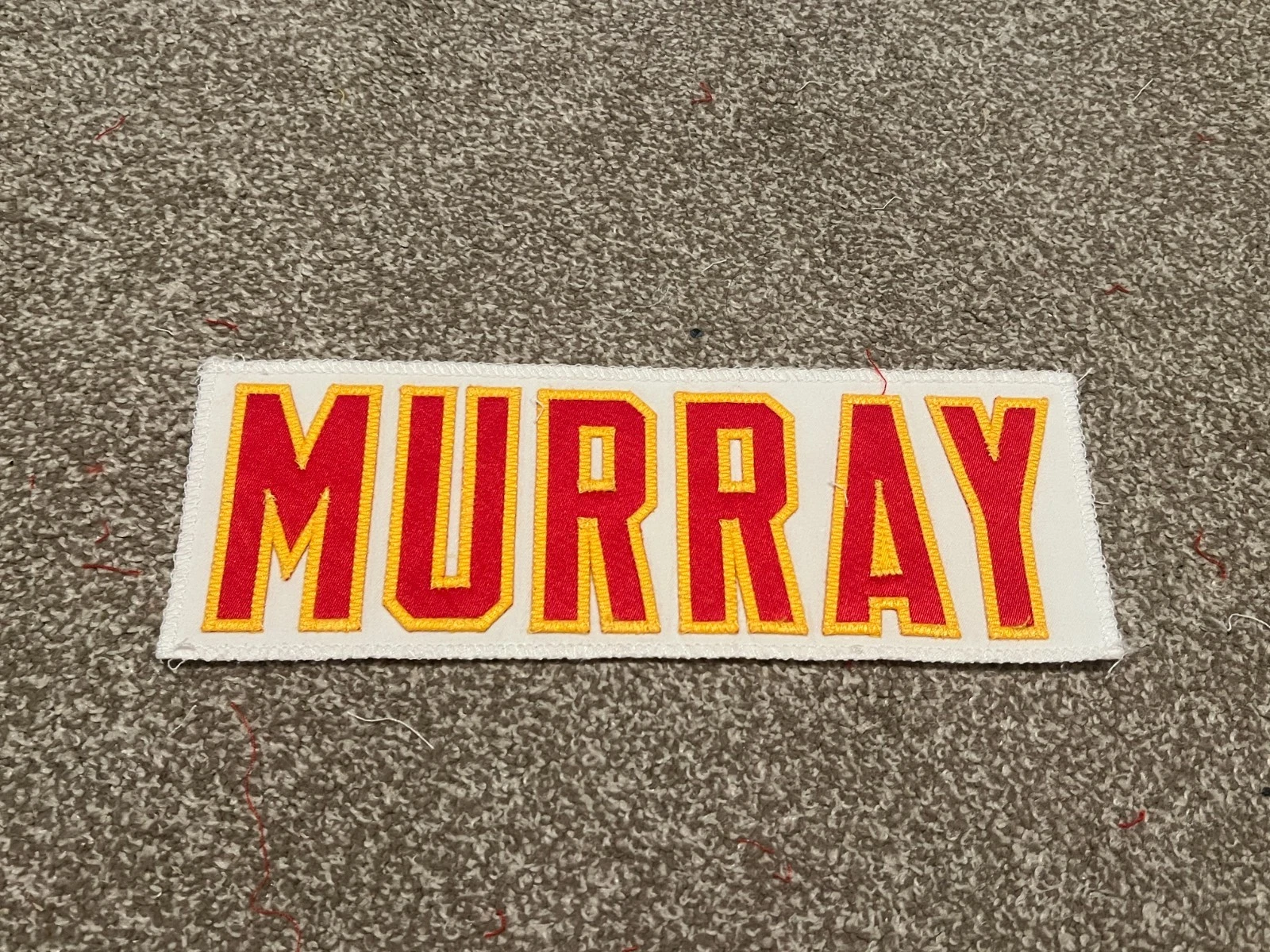 KANSAS CITY CHIEFS GAME USED ? ISSUED JERSEY NAMEPLATE NFL FOOTBALL MURRAY