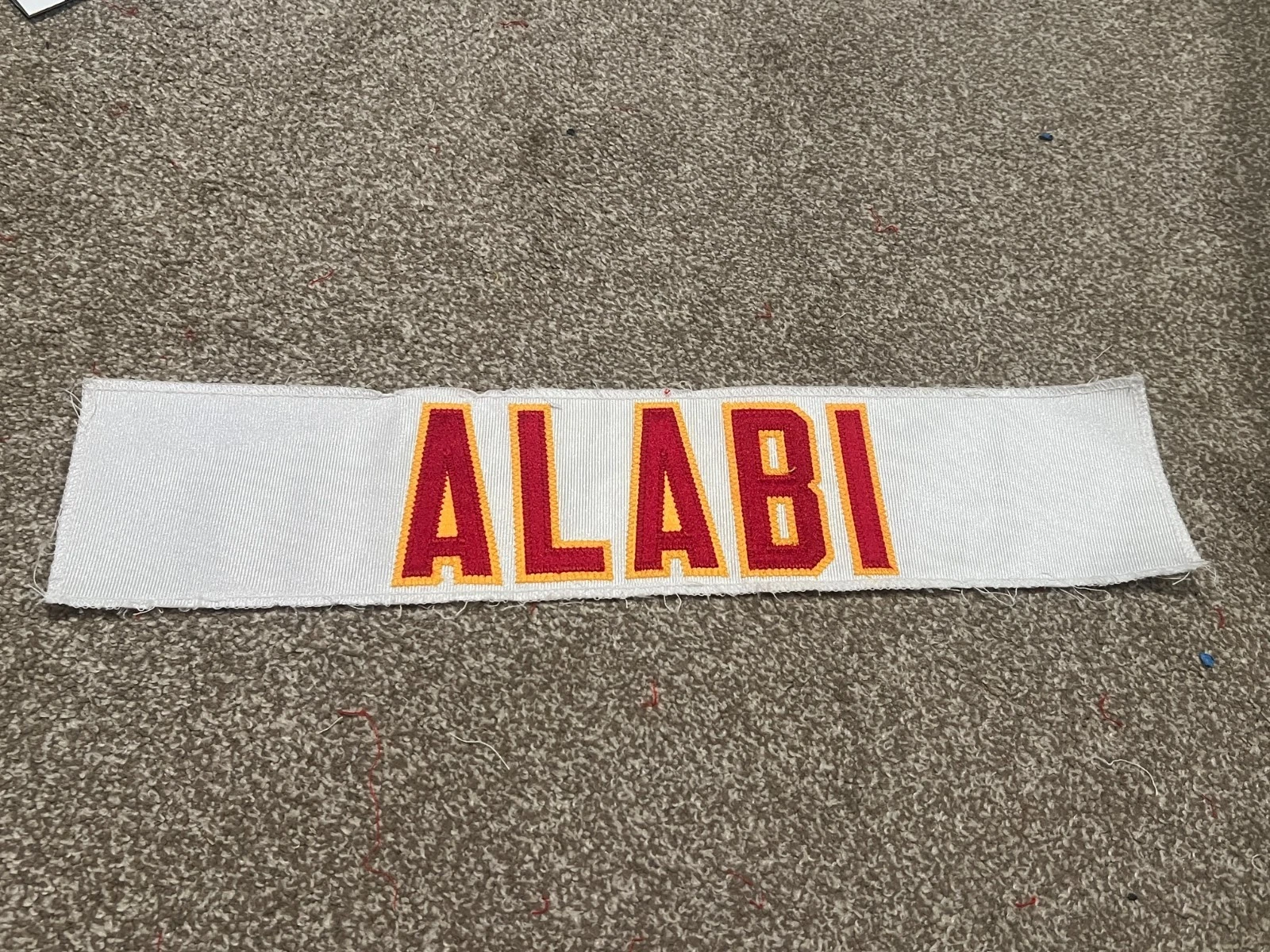 KANSAS CITY CHIEFS GAME USED ? ISSUED JERSEY NAMEPLATE NFL ANTHONY ALABI TCU