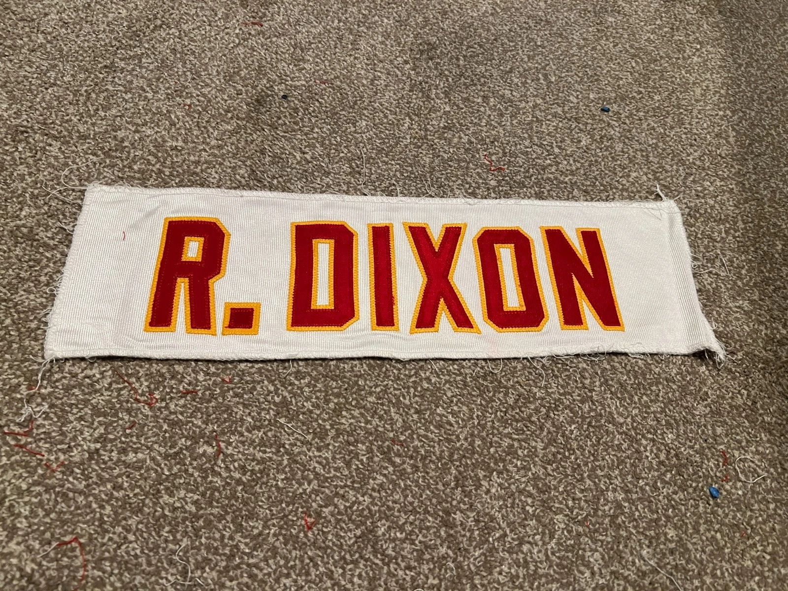 KANSAS CITY CHIEFS GAME USED ? ISSUED JERSEY NAMEPLATE NFL FOOTBALL RONNIE DIXON