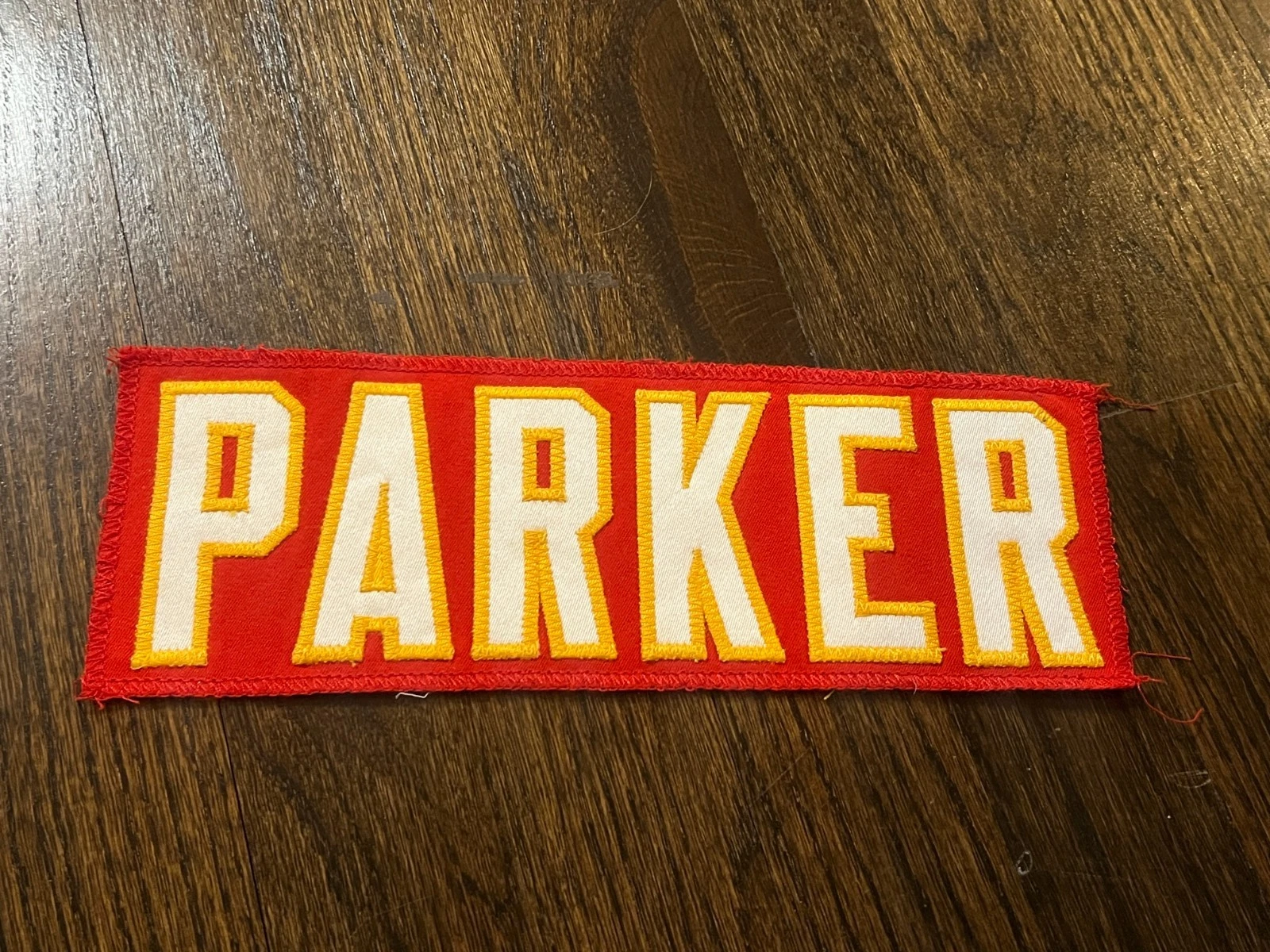 KANSAS CITY CHIEFS GAME USED ? TEAM ISSUED JERSEY NAMEPLATE PARKER