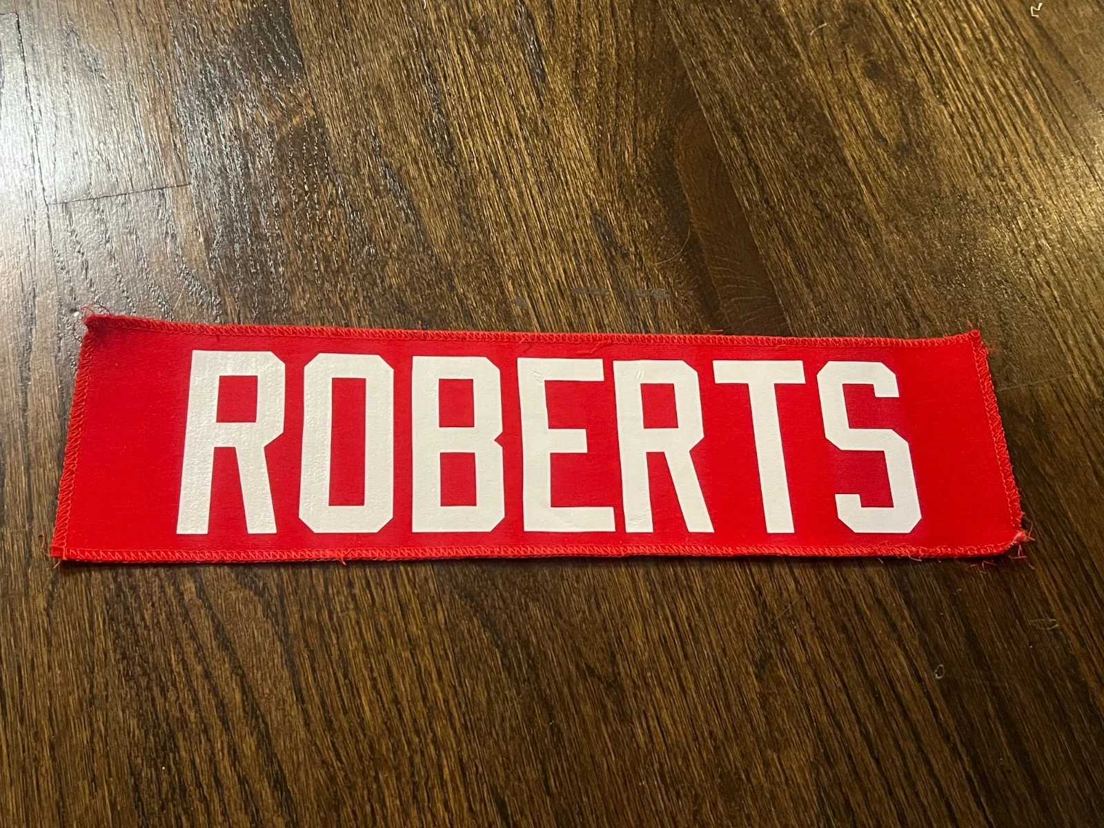 KANSAS CITY CHIEFS GAME USED ? TEAM ISSUED JERSEY NAMEPLATE ROBERTS