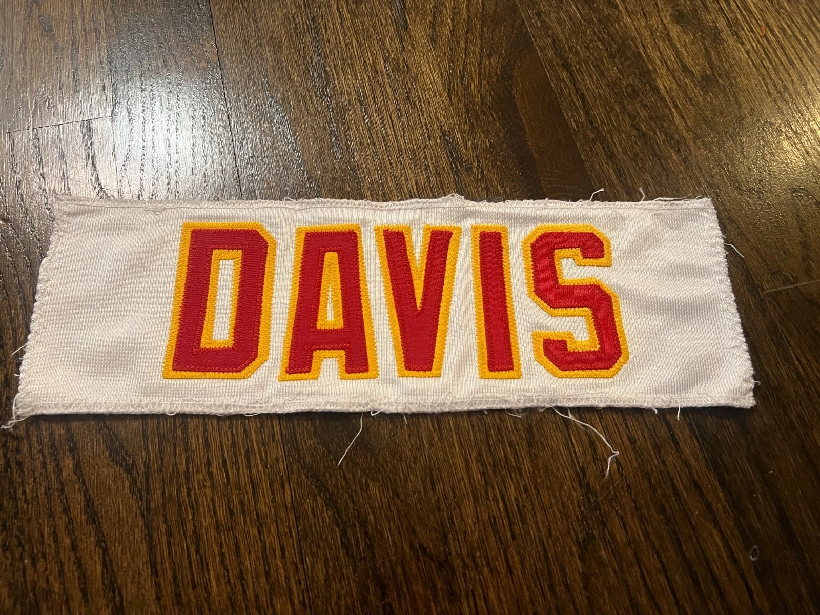 KANSAS CITY CHIEFS GAME USED ? ISSUED JERSEY NAMEPLATE NFL FOOTBALL DAVIS