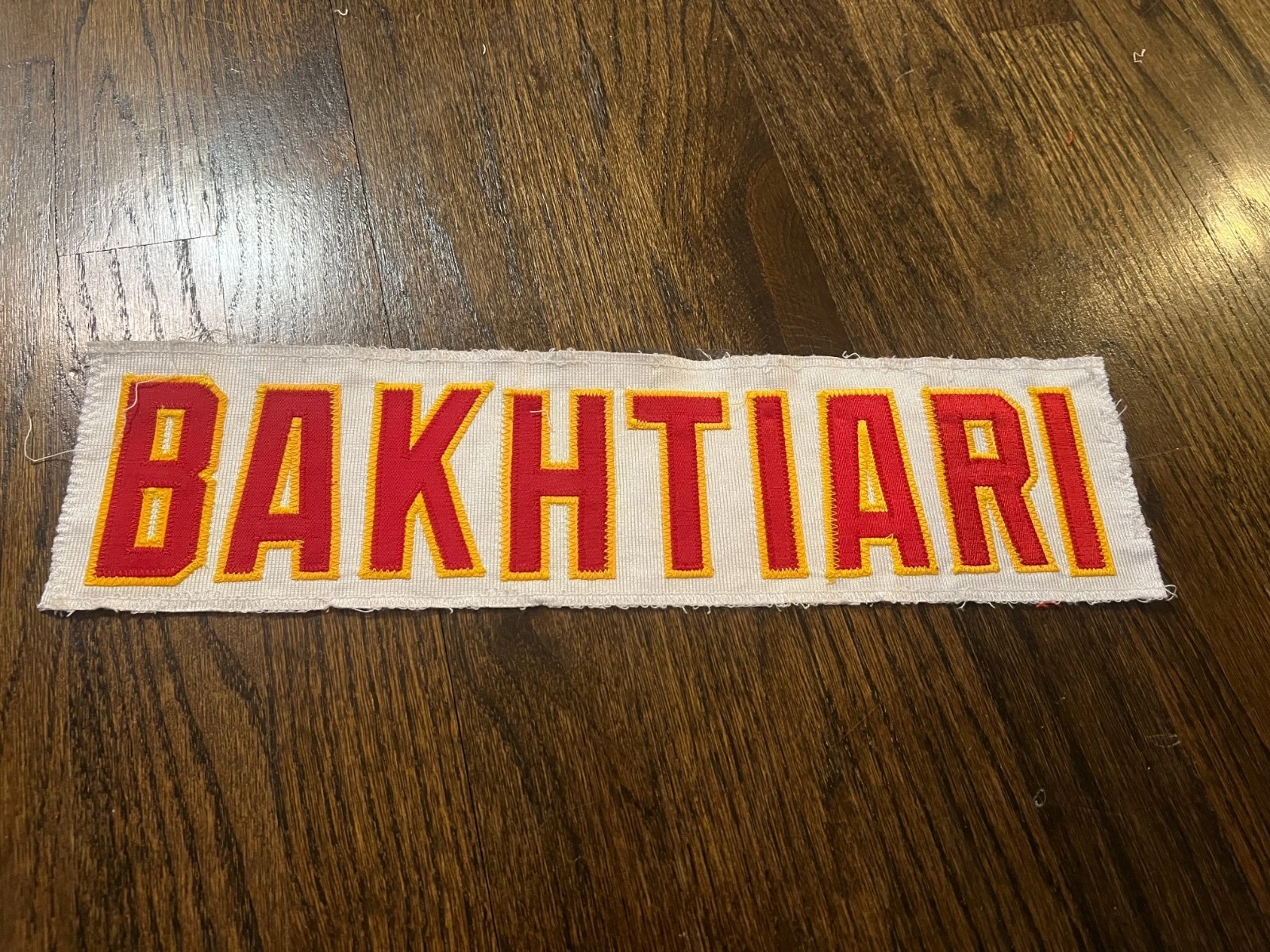 KANSAS CITY CHIEFS GAME USED ? TEAM ISSUED JERSEY NAMEPLATE NFL ERIC BAKHTARI
