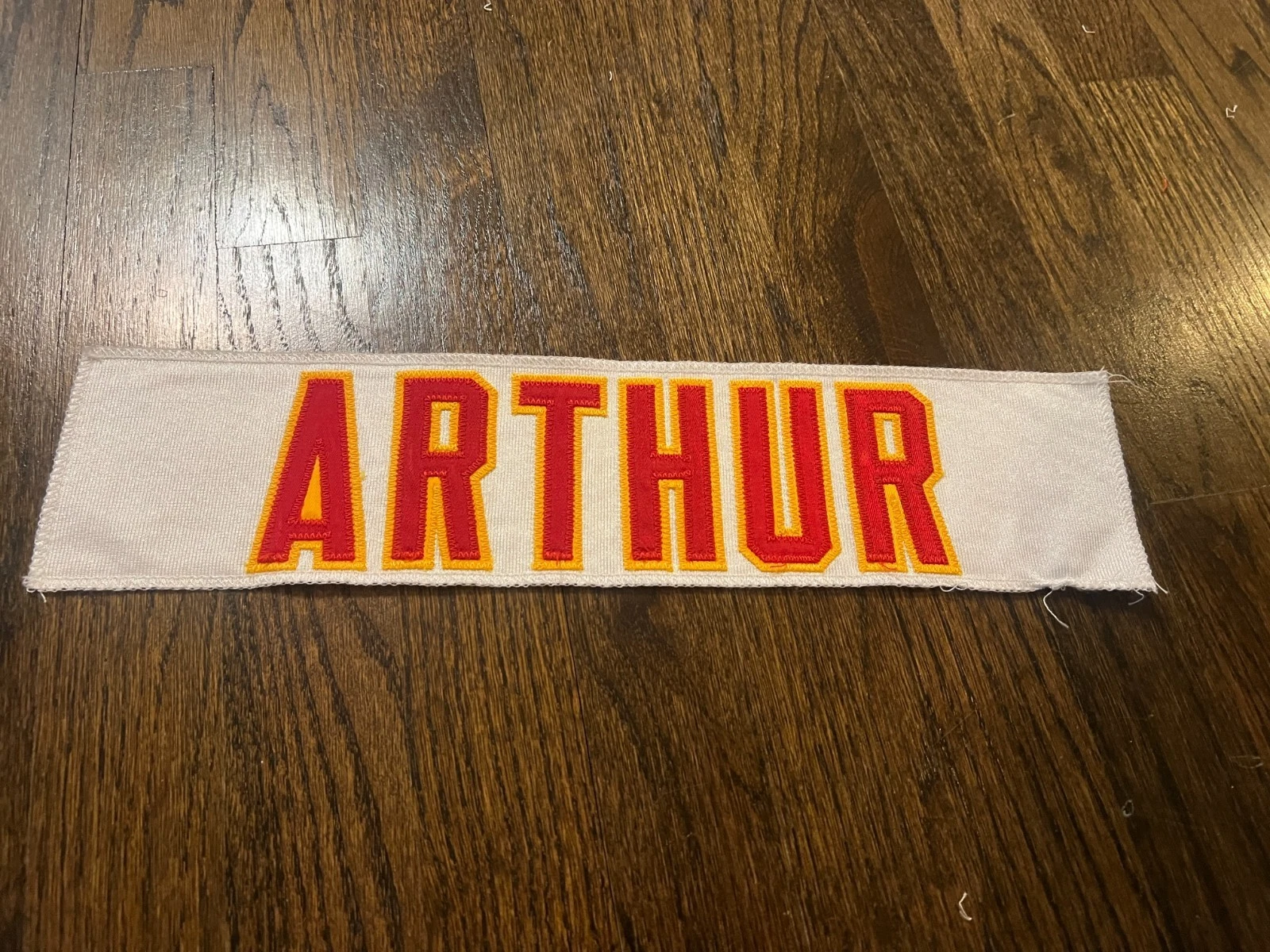 KANSAS CITY CHIEFS GAME USED ? TEAM ISSUED JERSEY NAMEPLATE NFL FOOTBALL ARTHUR